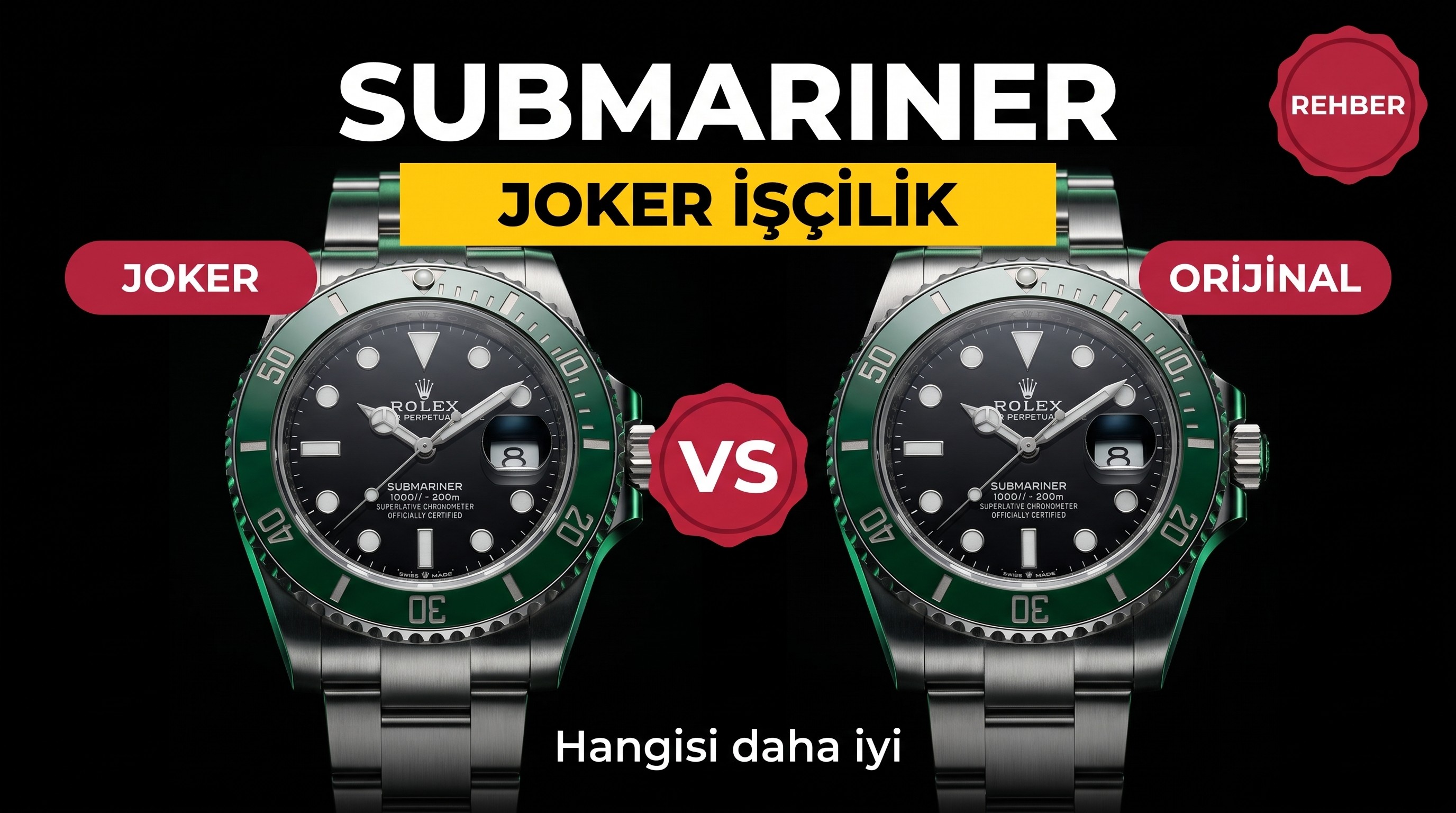 Gerçek-Replika Karşılaştırması: Joker Rolex Submariner İşçiliği Nasıl? Almaya Değer mi?