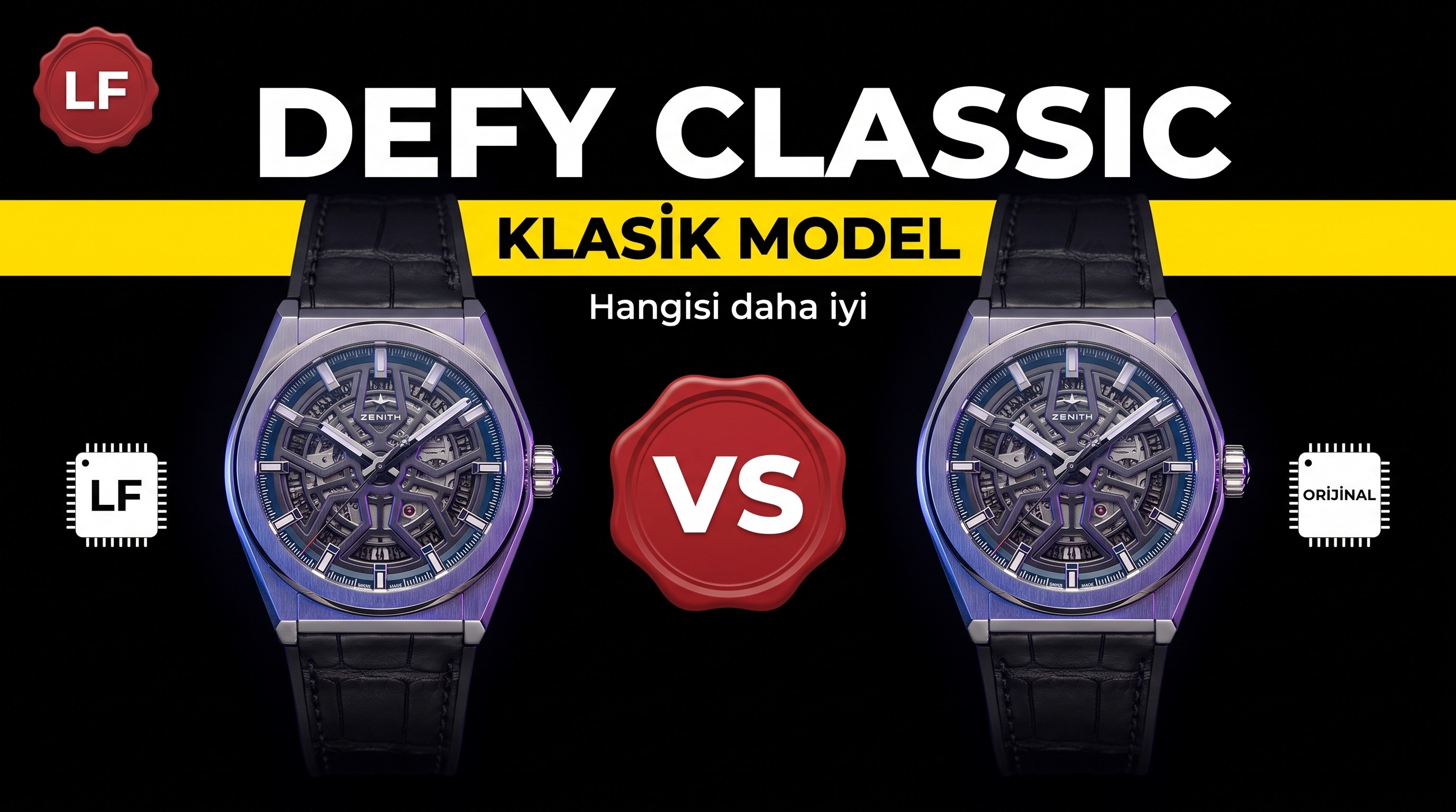 Gerçek-replika karşılaştırması: LF Factory Zenith DEFY serisi CLASSIC kol saati incelemesi