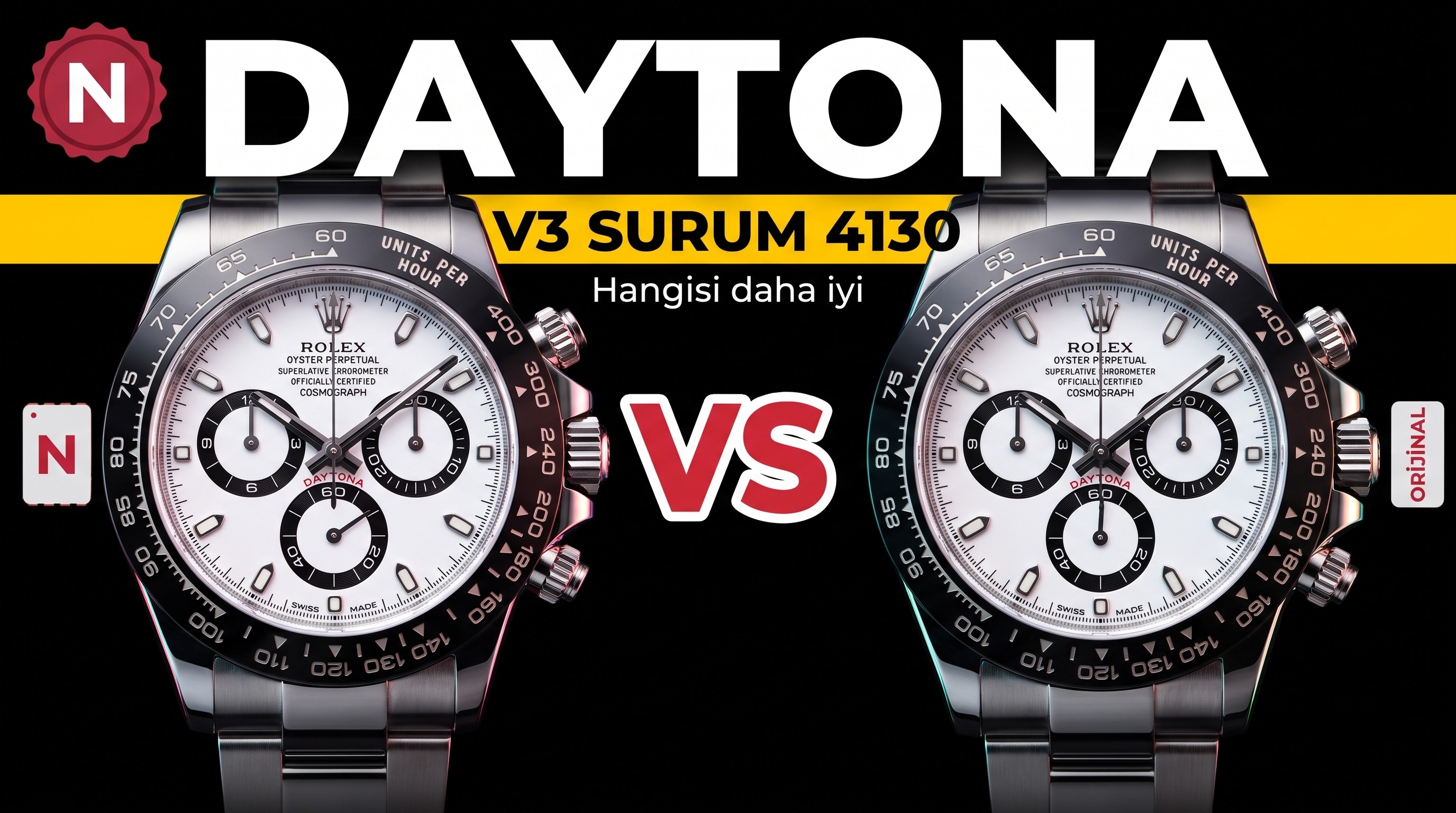Gerçek-replika karşılaştırması: N Factory Rolex Daytona V3 sürümü 4130 mekanizması orijinalinden nasıl ayırt edilir?