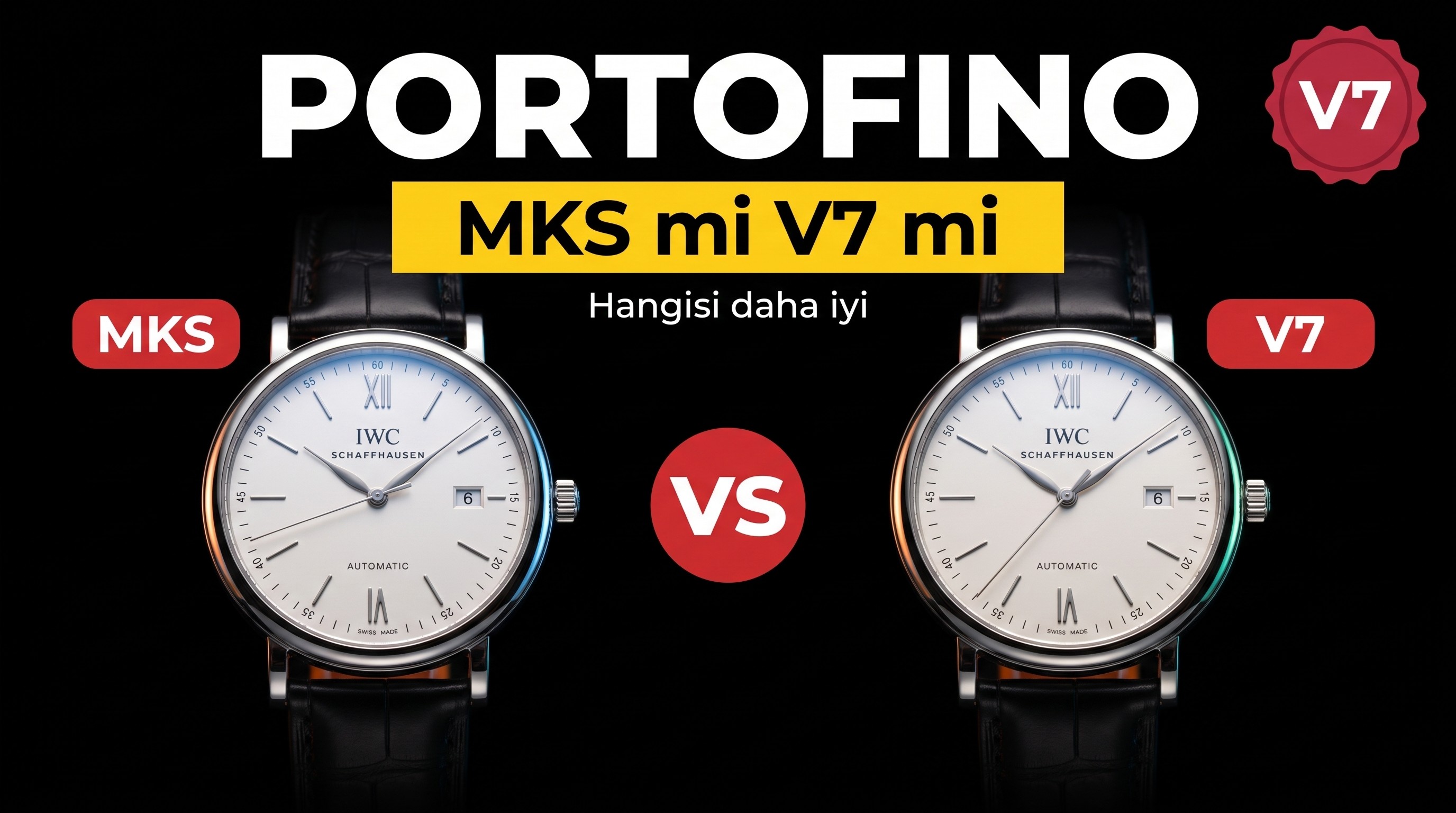 Gerçek-replika karşılaştırması: Replika IWC Portofino için MKS mı yoksa V7 Factory mi?