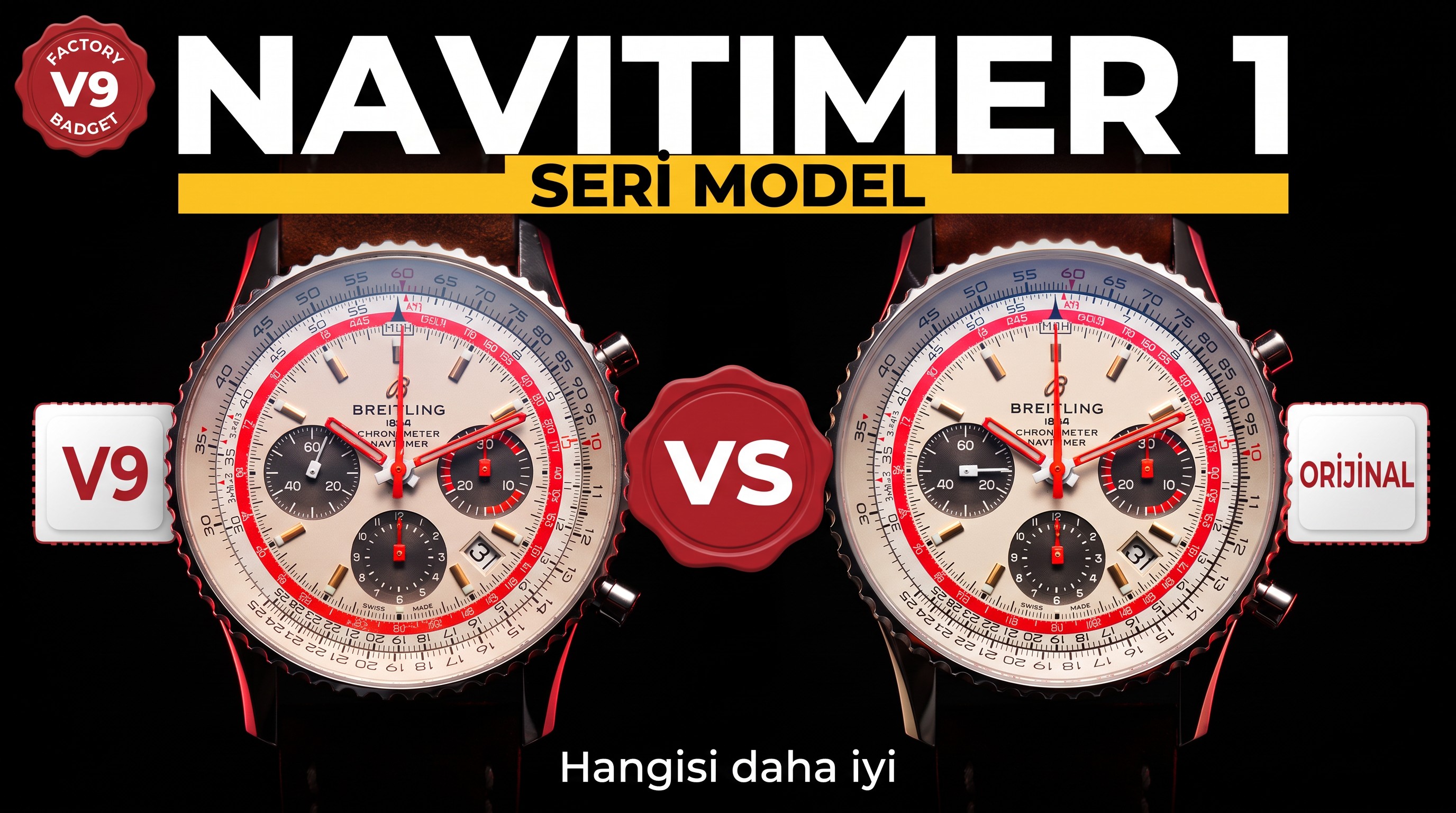 Gerçek-replika karşılaştırması: V9 Breitling Navitimer 1 serisi saat incelemesi
