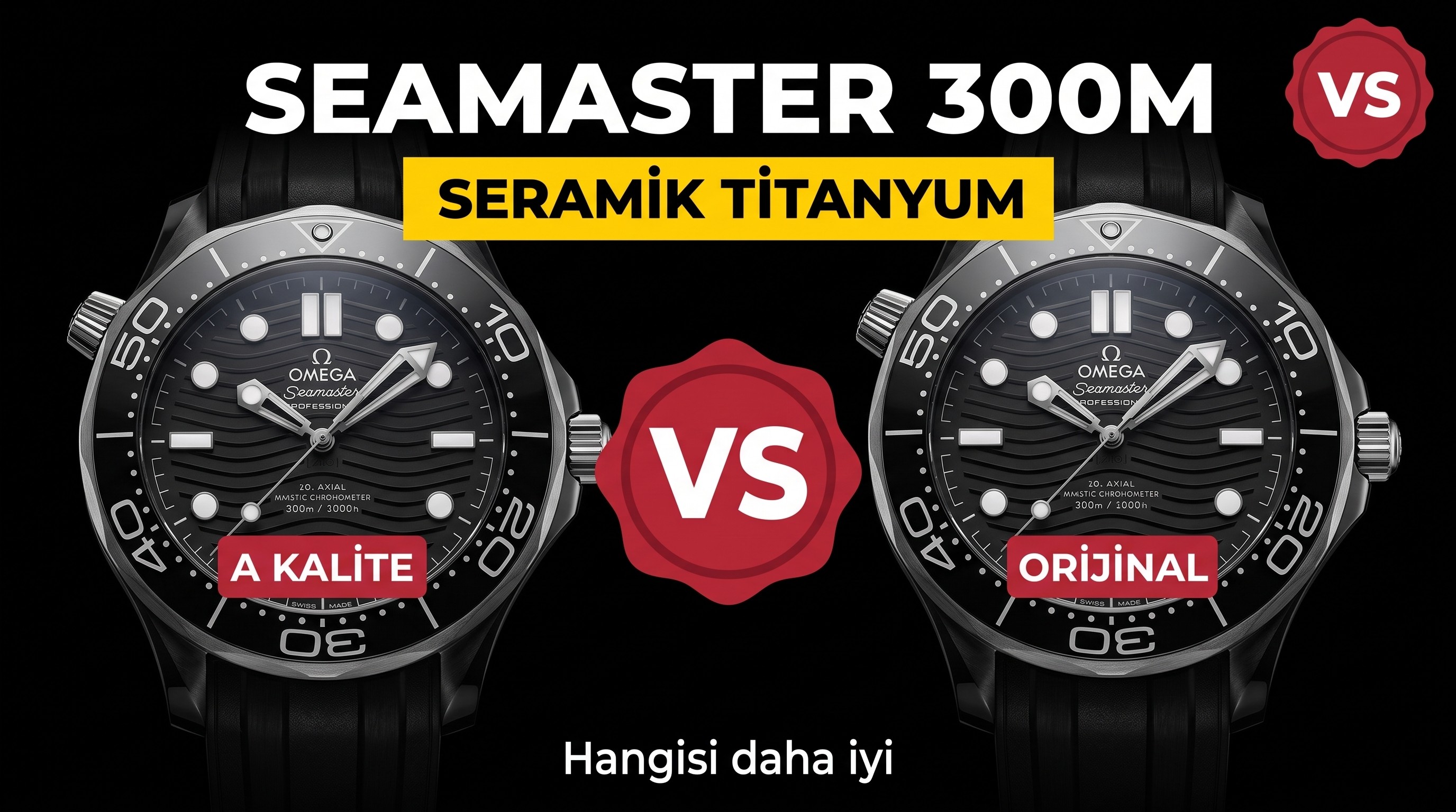 Gerçek-replika karşılaştırması: VS Factory Omega seramik-titanyum Seamaster 300m + naiad lock, orijinal ve piyasa versiyonuyla karşılaştırmalı dalış saati incelemesi