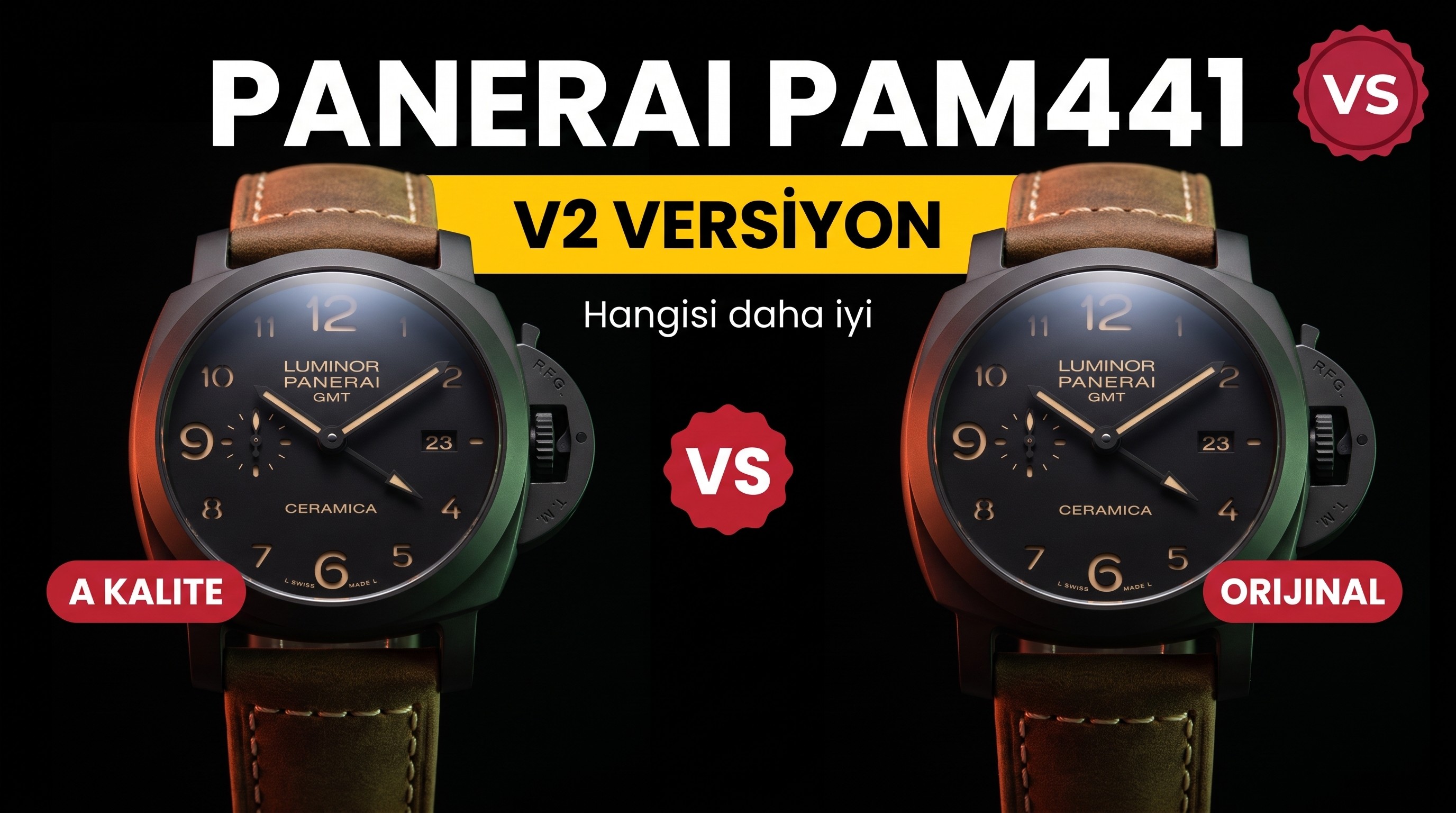 Gerçek-replika karşılaştırması: VS Factory Panerai PAM441 V2 versiyonunda kullanılan kendi üretimi Cal.P9001 mekanizmasının orijinaline kıyasla eksileri neler?