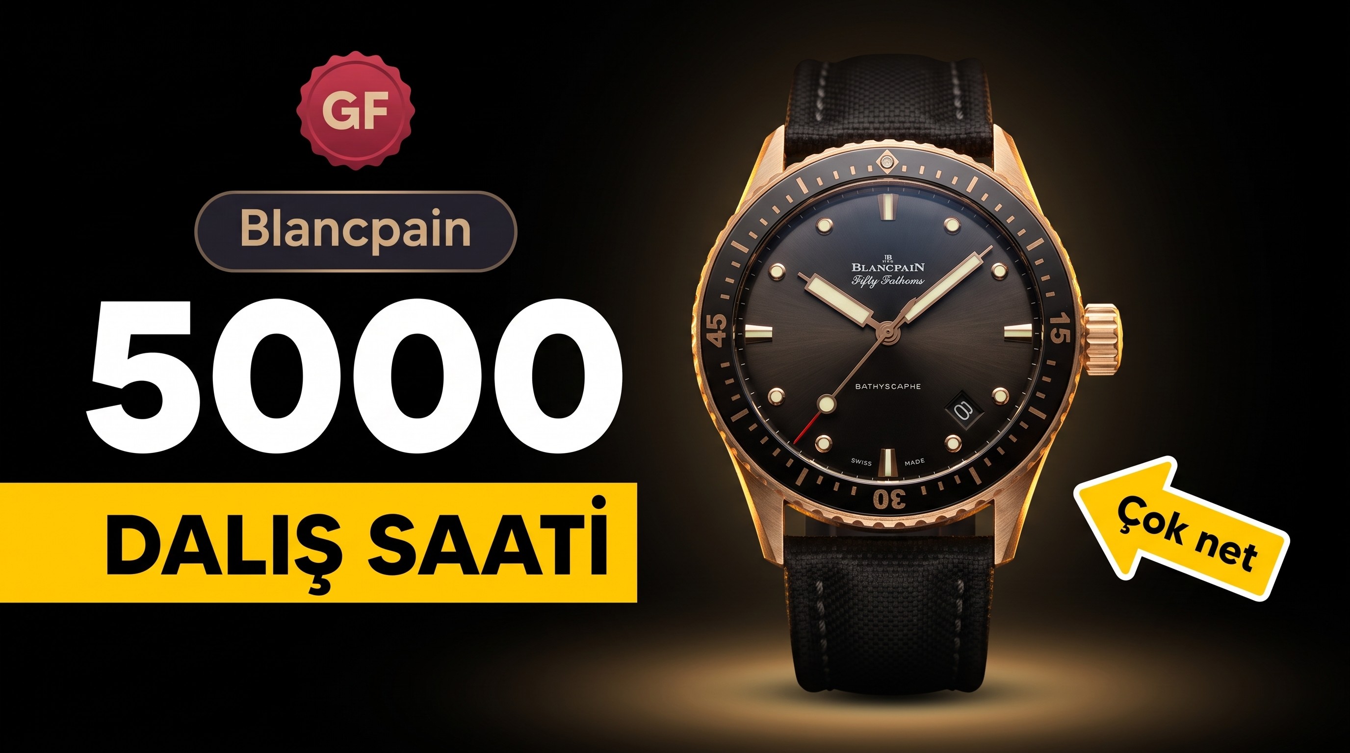 GF Factory Blancpain Fifty Fathoms 50 Fathoms Serisi 5000-36S30-B52A Kol Saati