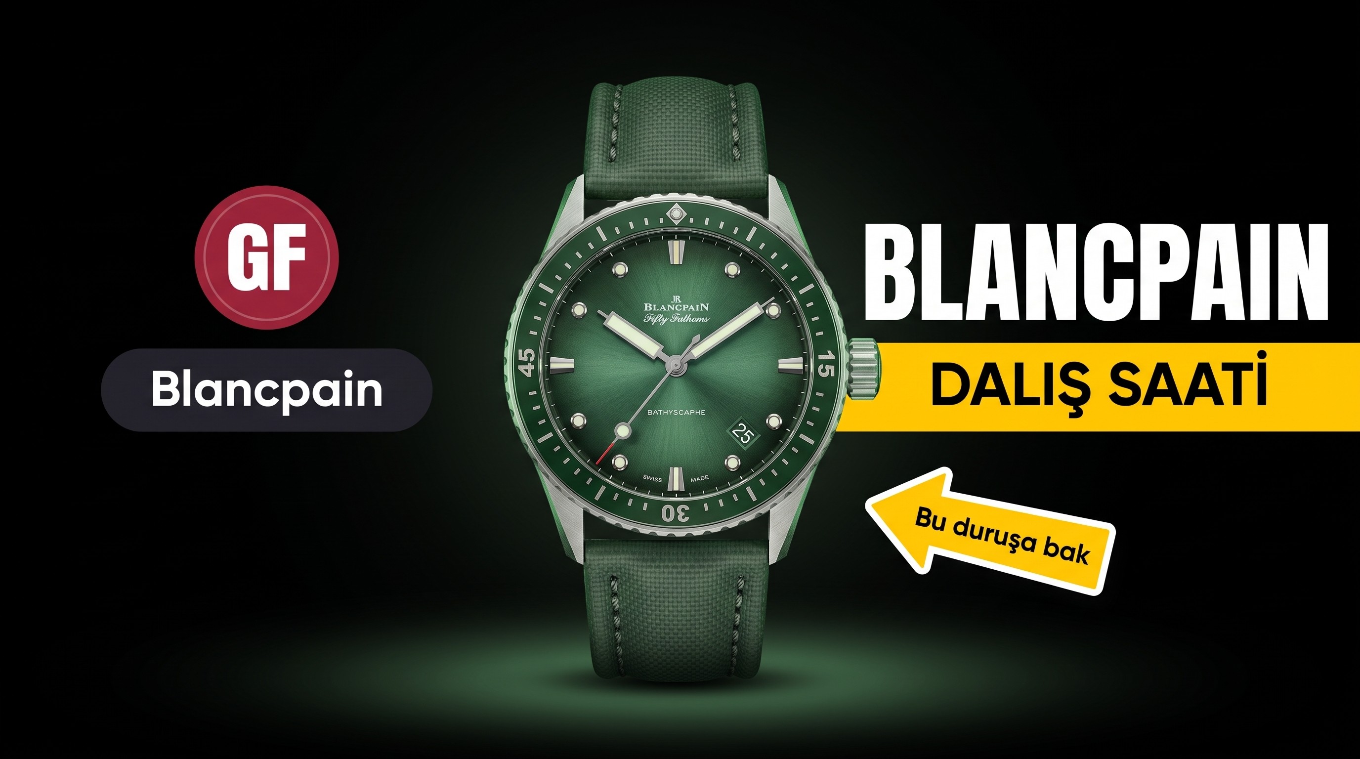 GF Factory Blancpain Fifty Fathoms 5000 Aurora Green çelik kasa limitli üretim incelemesi