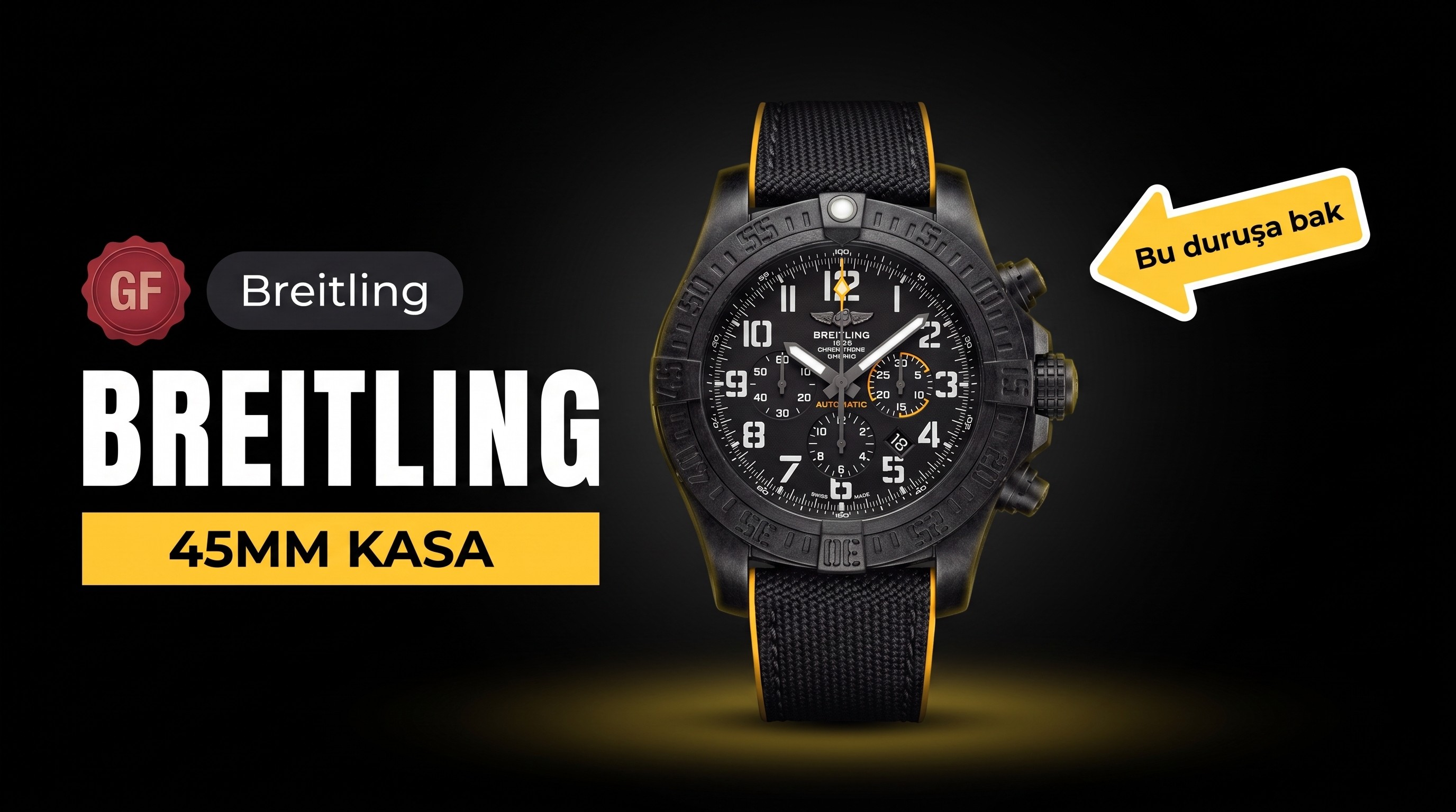 GF Factory Breitling Avenger 45 mm Hurricane model saat incelemesi