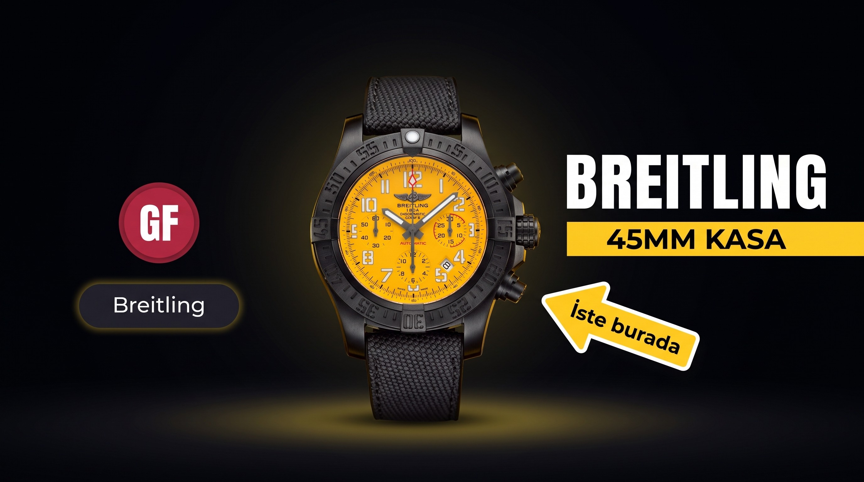 GF Factory Breitling Avenger Hurricane 45 mm saat incelemesi