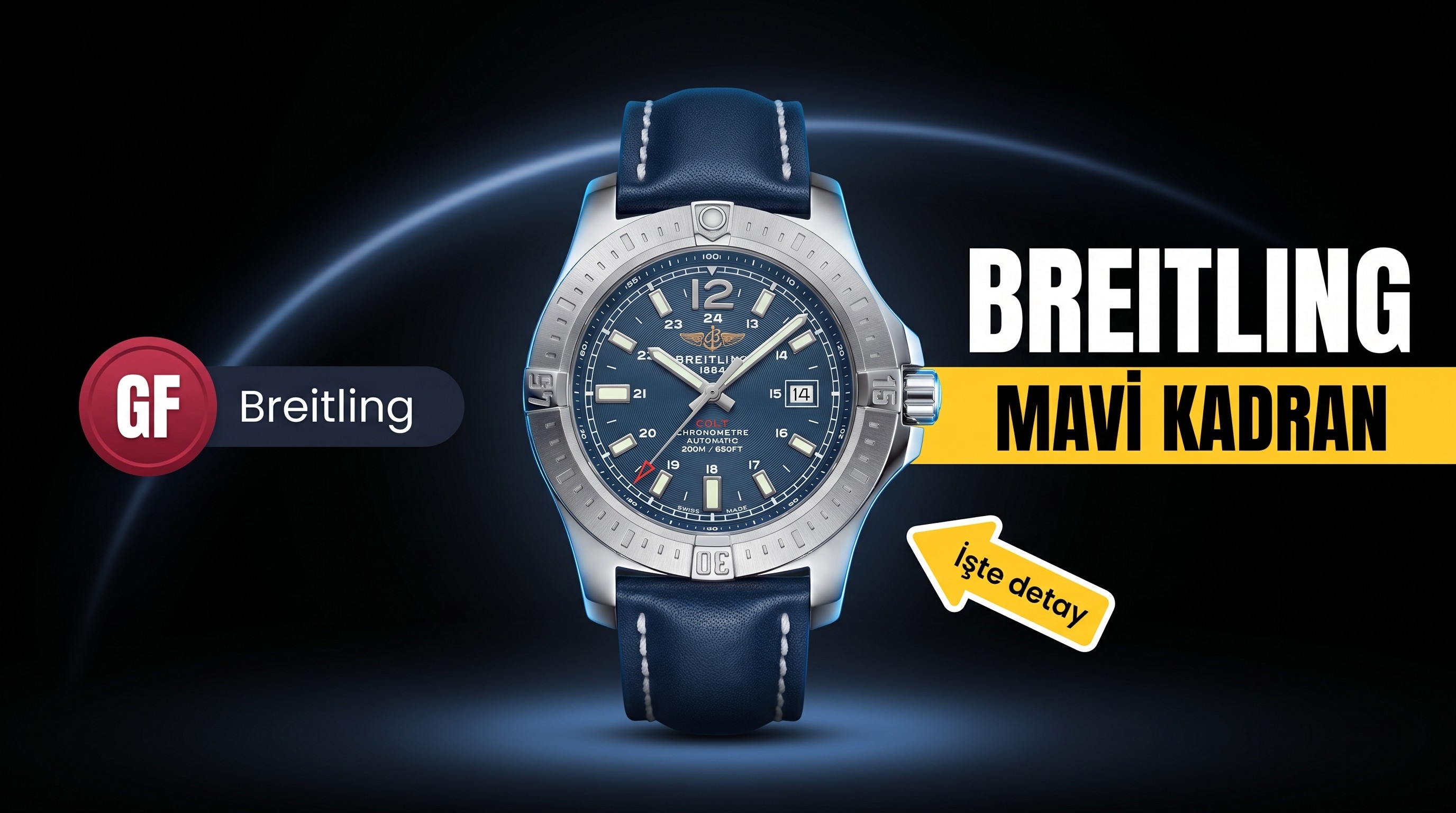 GF Factory Breitling Challenger serisi (mavi kadran) saat incelemesi