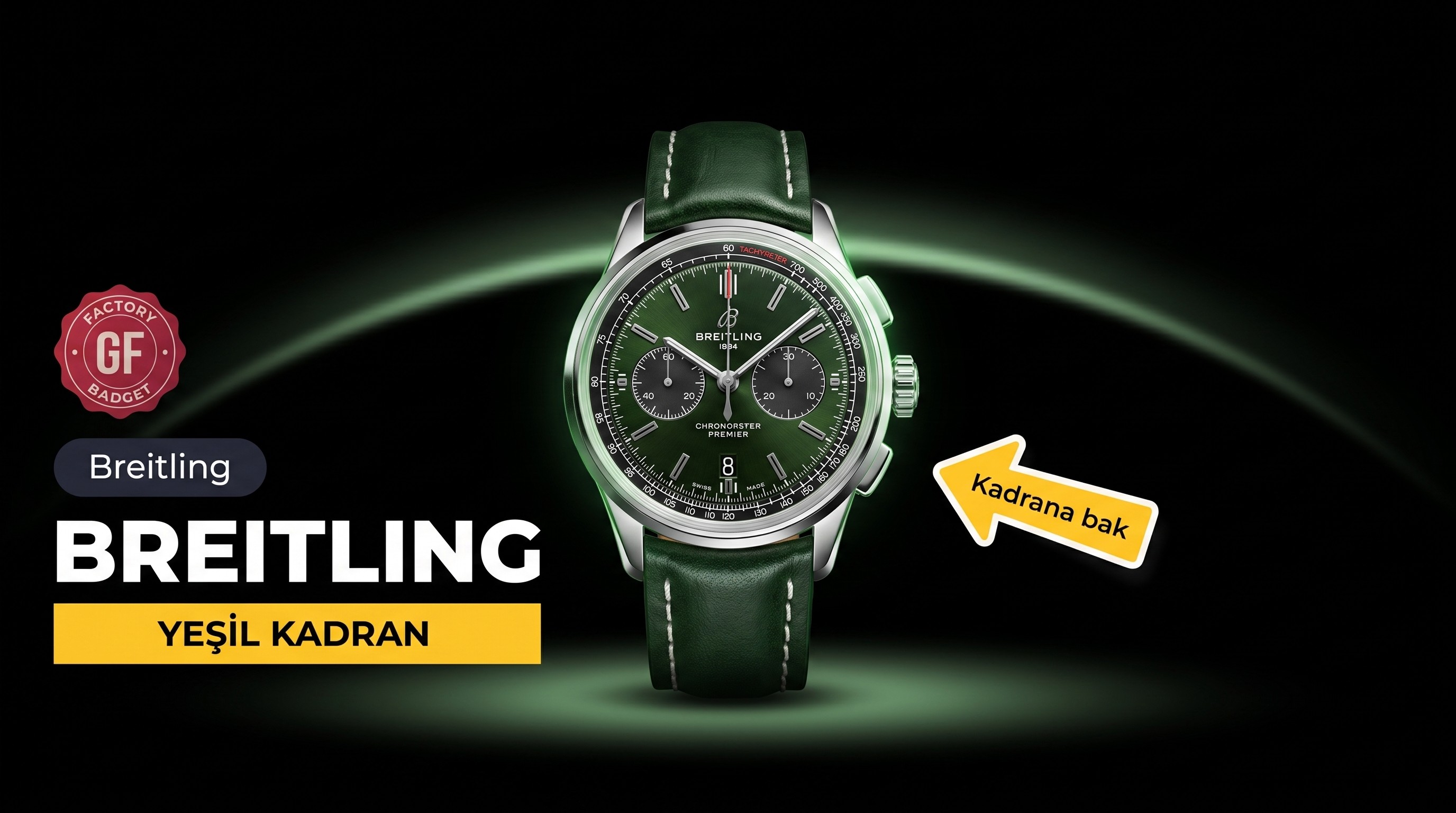GF Factory Breitling Premier B01 yarış (yeşil kadran) saat incelemesi