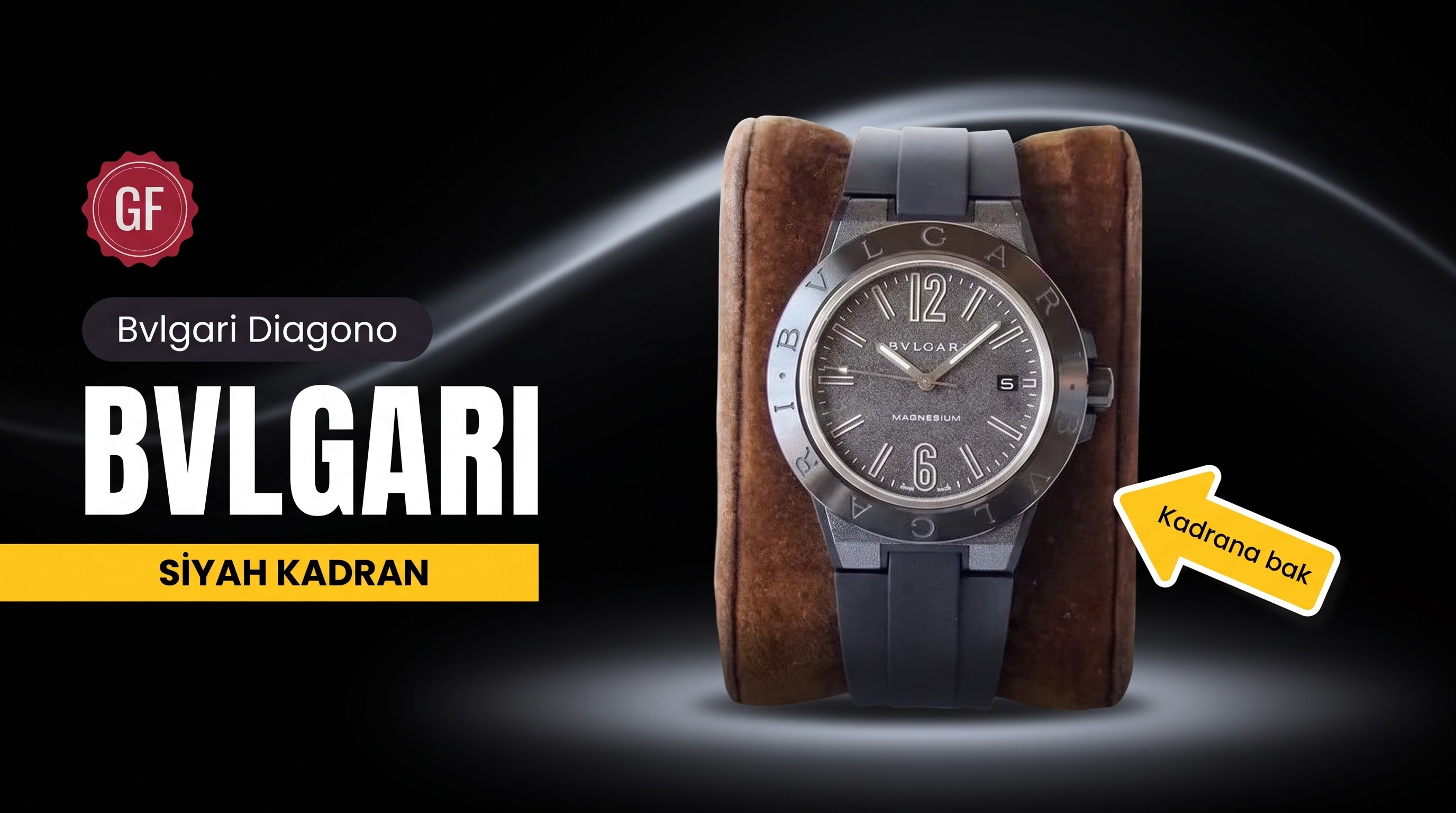 GF Factory Bvlgari Diagono serisi (gri-siyah kadran) magnezyum alaşımlı V2 versiyon kol saati incelemesi