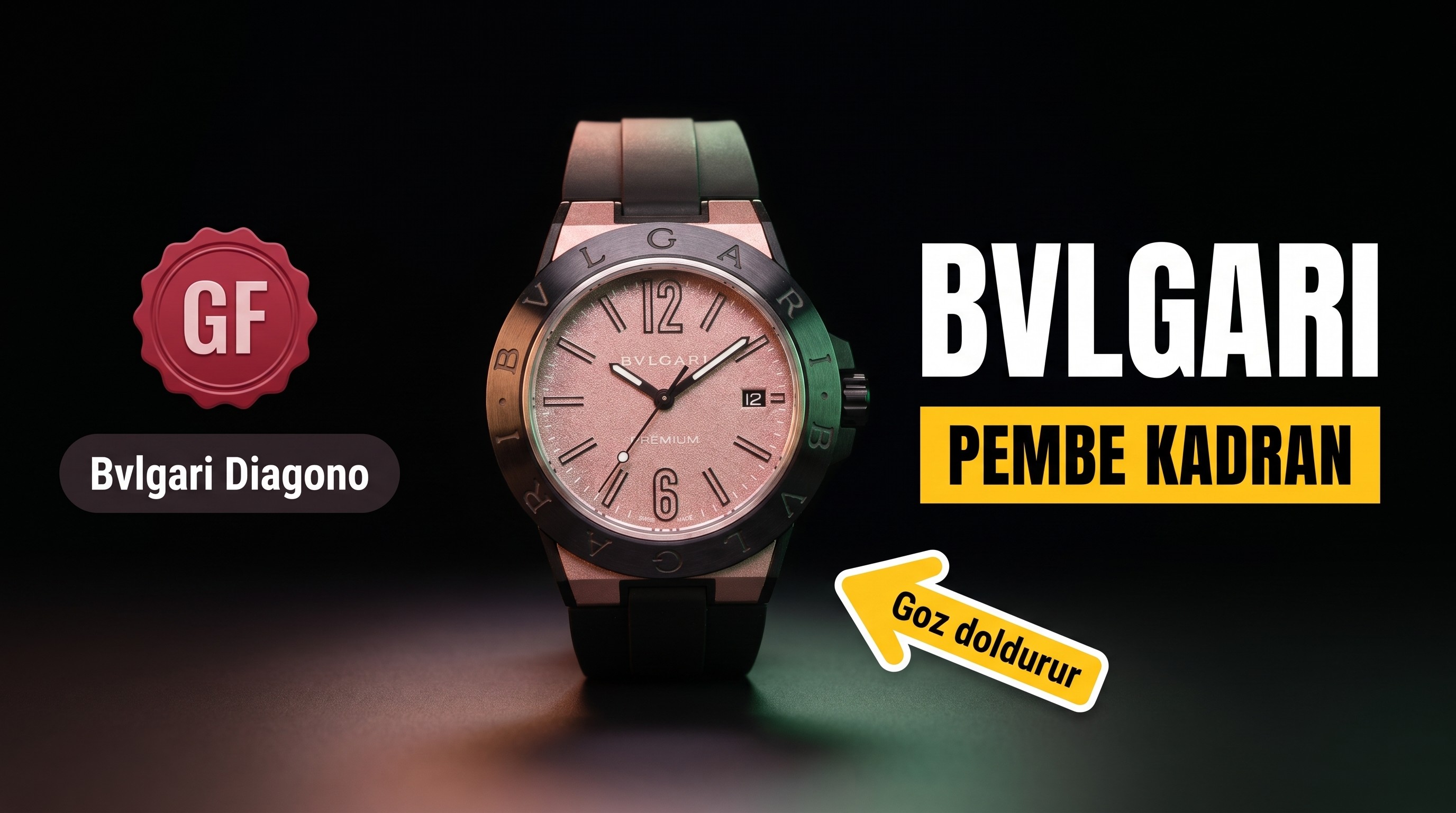 GF Factory Bvlgari Diagono Serisi (Pembe Kadran) Kol Saati İncelemesi