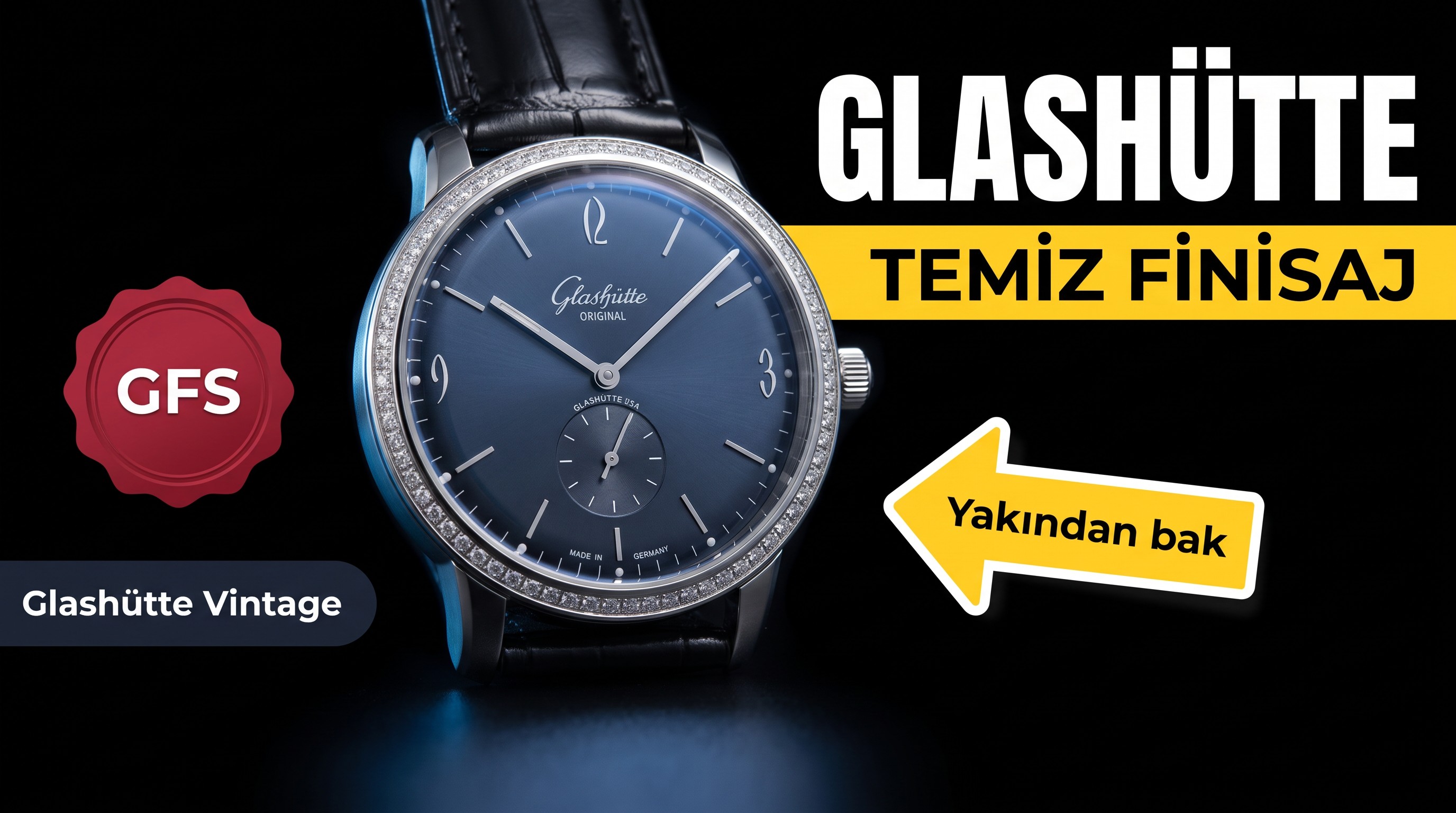 GFS Factory Glashütte Original Vintage serisi 2023 piyasadaki en üst versiyon