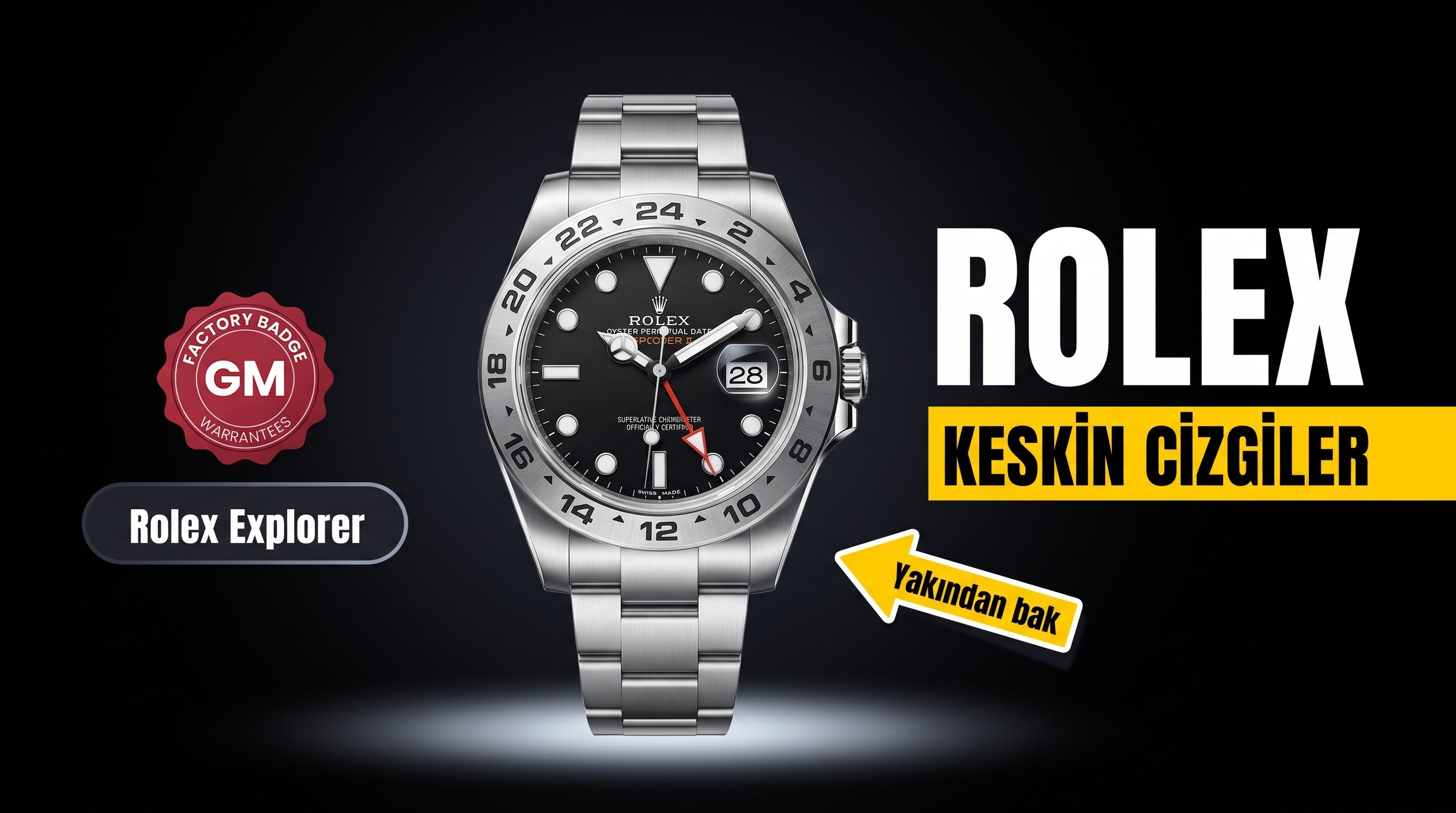 GM Factory V4 Replika Rolex Explorer II 216570, 3187 Mekanizmalı