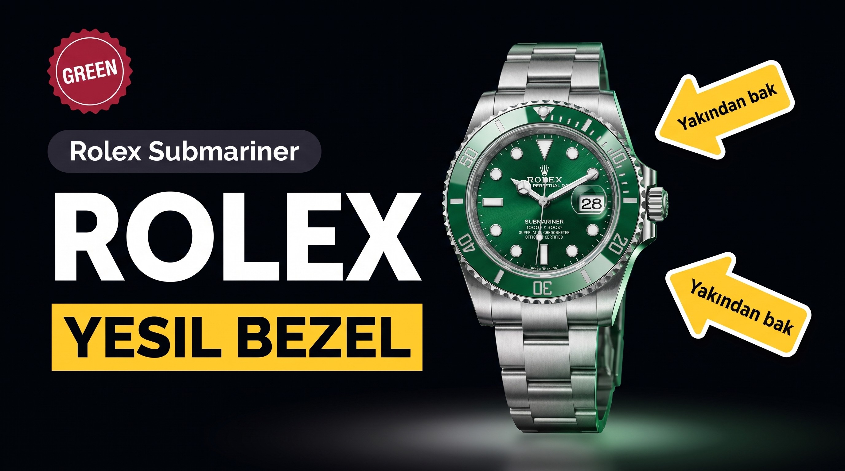 Green Fabrikası 2020 Yeni 41 mm Rolex Yeşil Su Hayaleti (Green Submariner) 126610LV İlk Çıkış İncelemesi