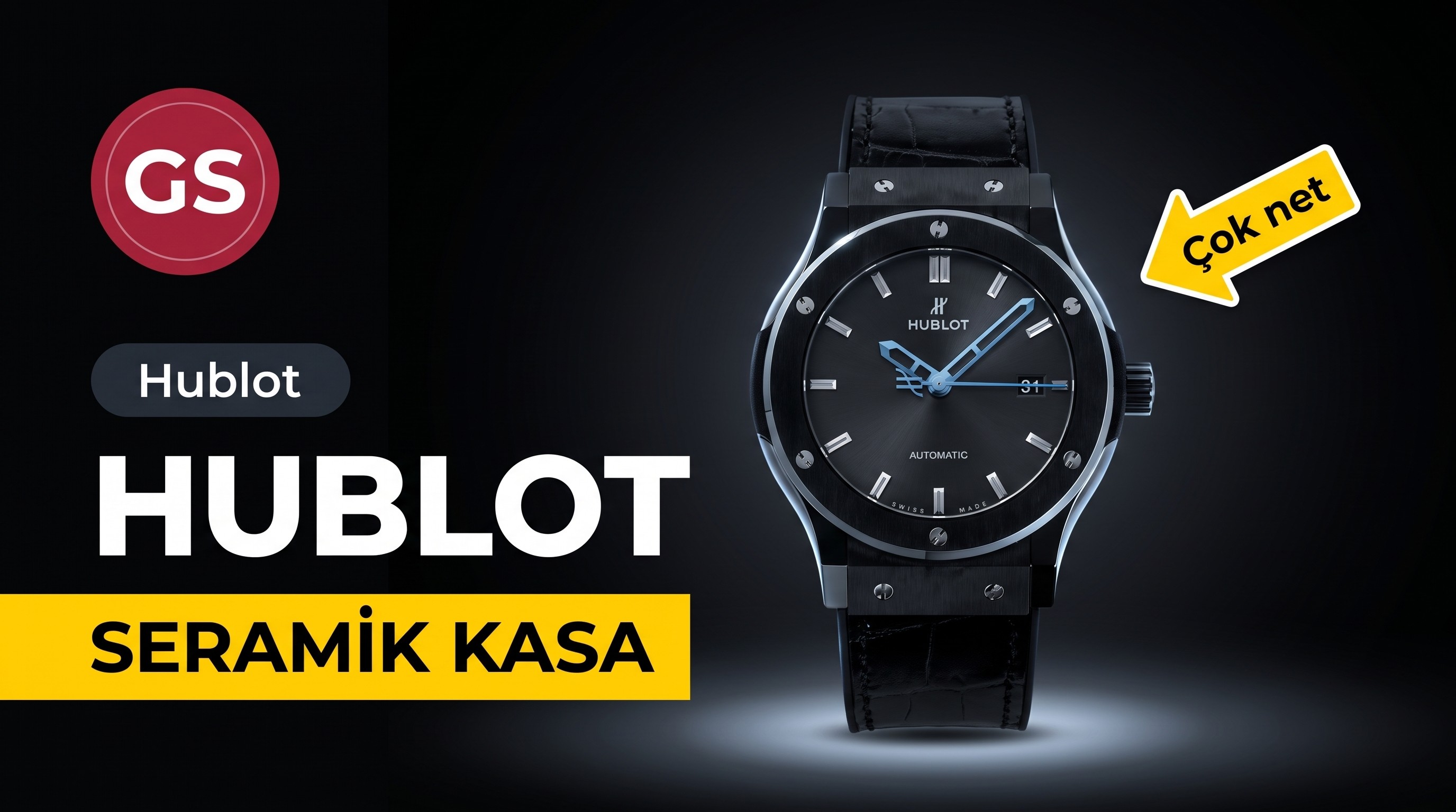 GS Factory HUBLOT Classic Fusion serisi 542.CM.1770.RX seramik kol saati - Amer Saat