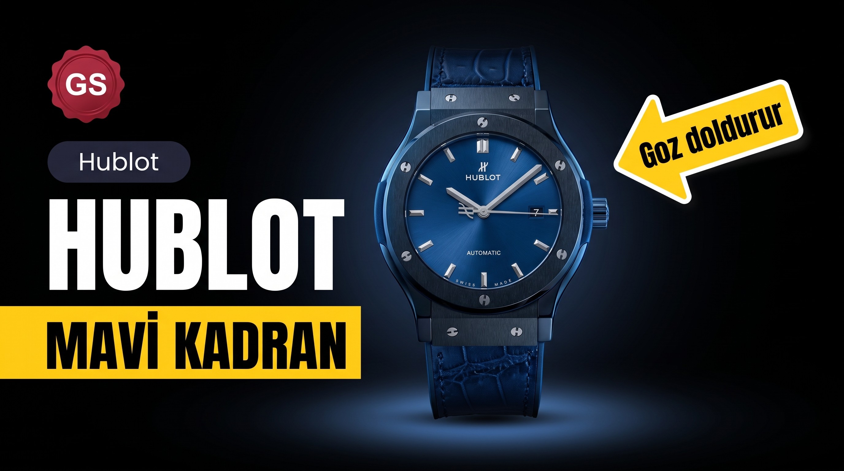 GS Factory Hublot Classic Fusion serisi (mavi kadran) seramik saat incelemesi