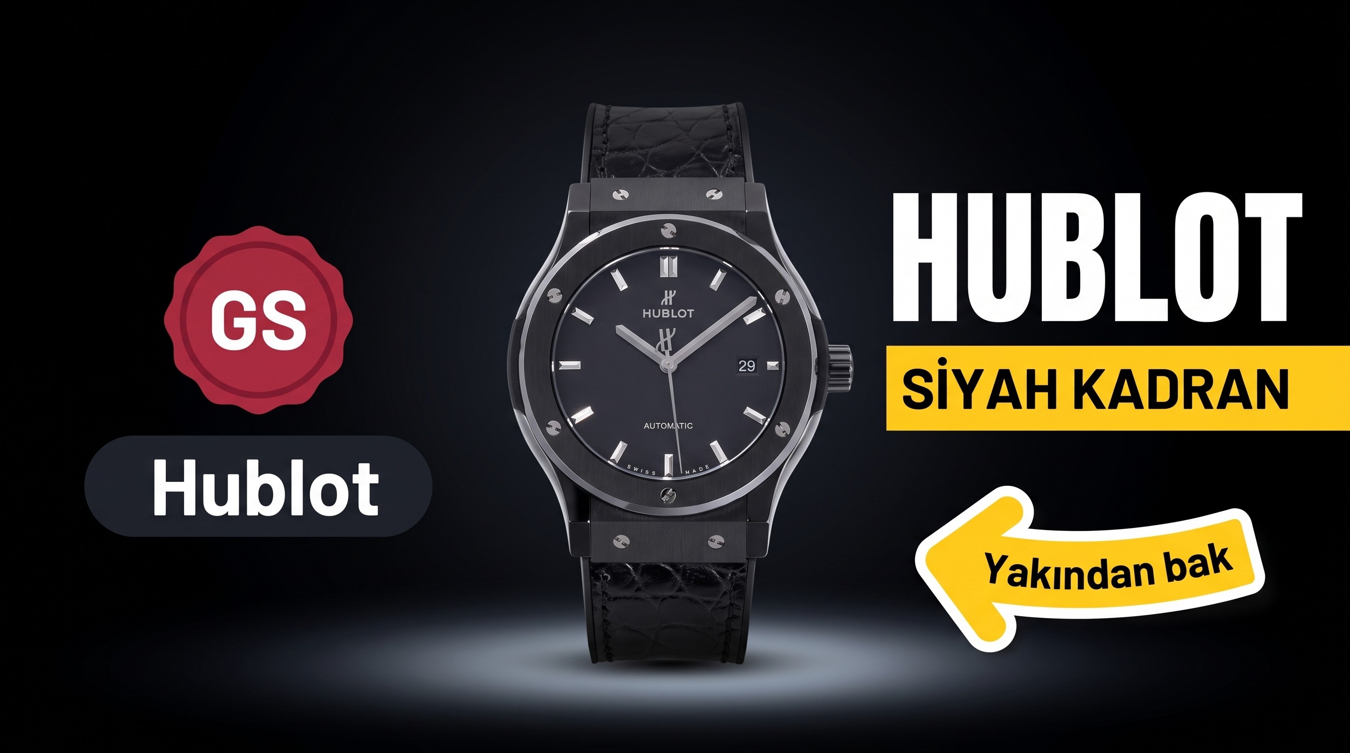 GS Factory HUBLOT Classic Fusion Serisi (Siyah Kadran) Seramik Saat İncelemesi