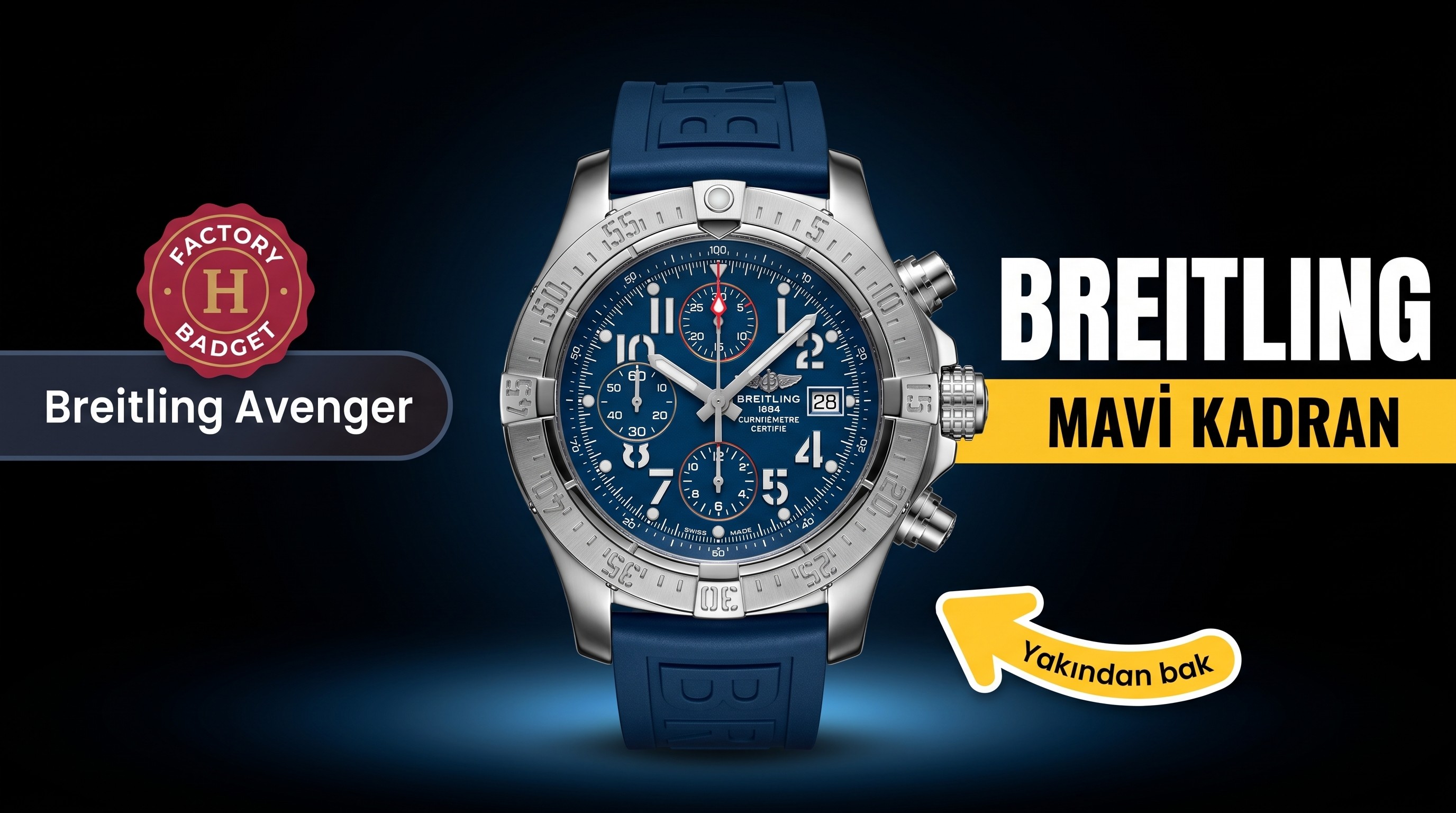 H Factory Mavi Kadranlı En İyi Replika Breitling Skyland Avenger Saati