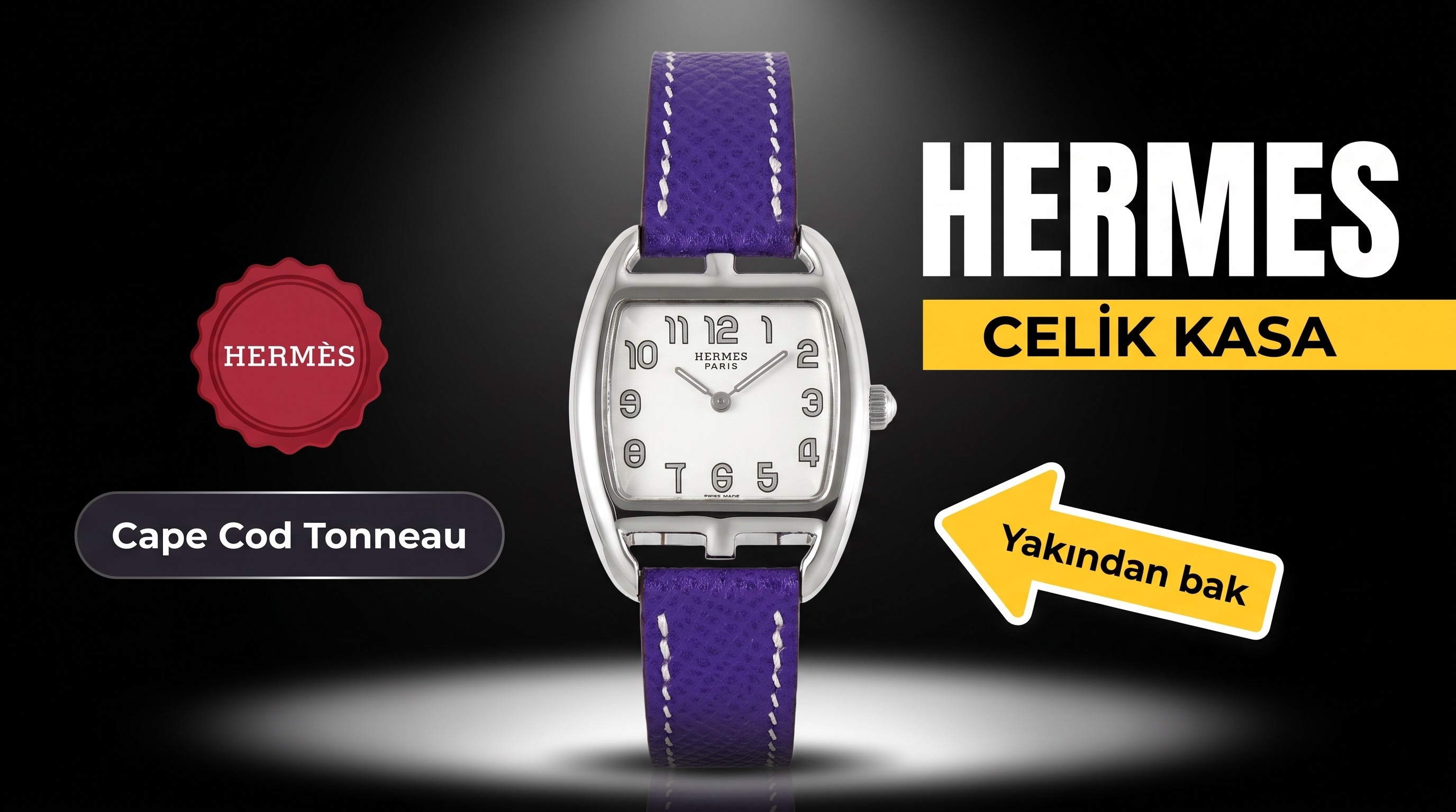 Hermes 265 MM Çelik Replika Saat