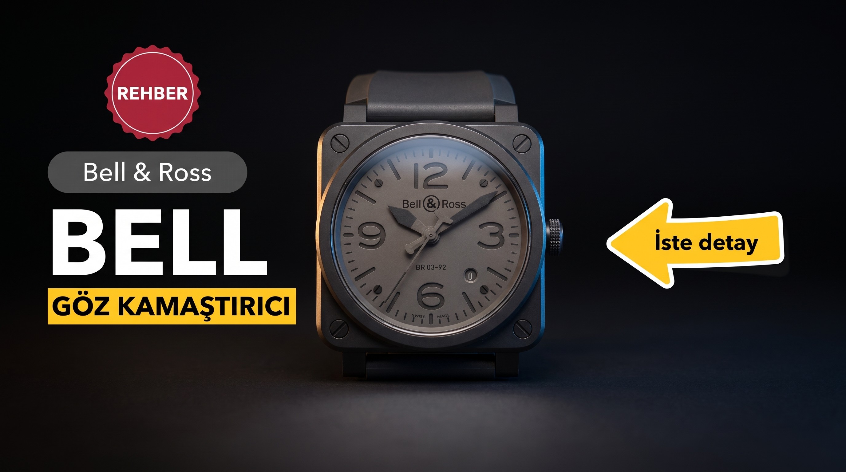%100 Orijinal Taklidi – Bell Ross Phantom Grey Replika Saat İncelemesi