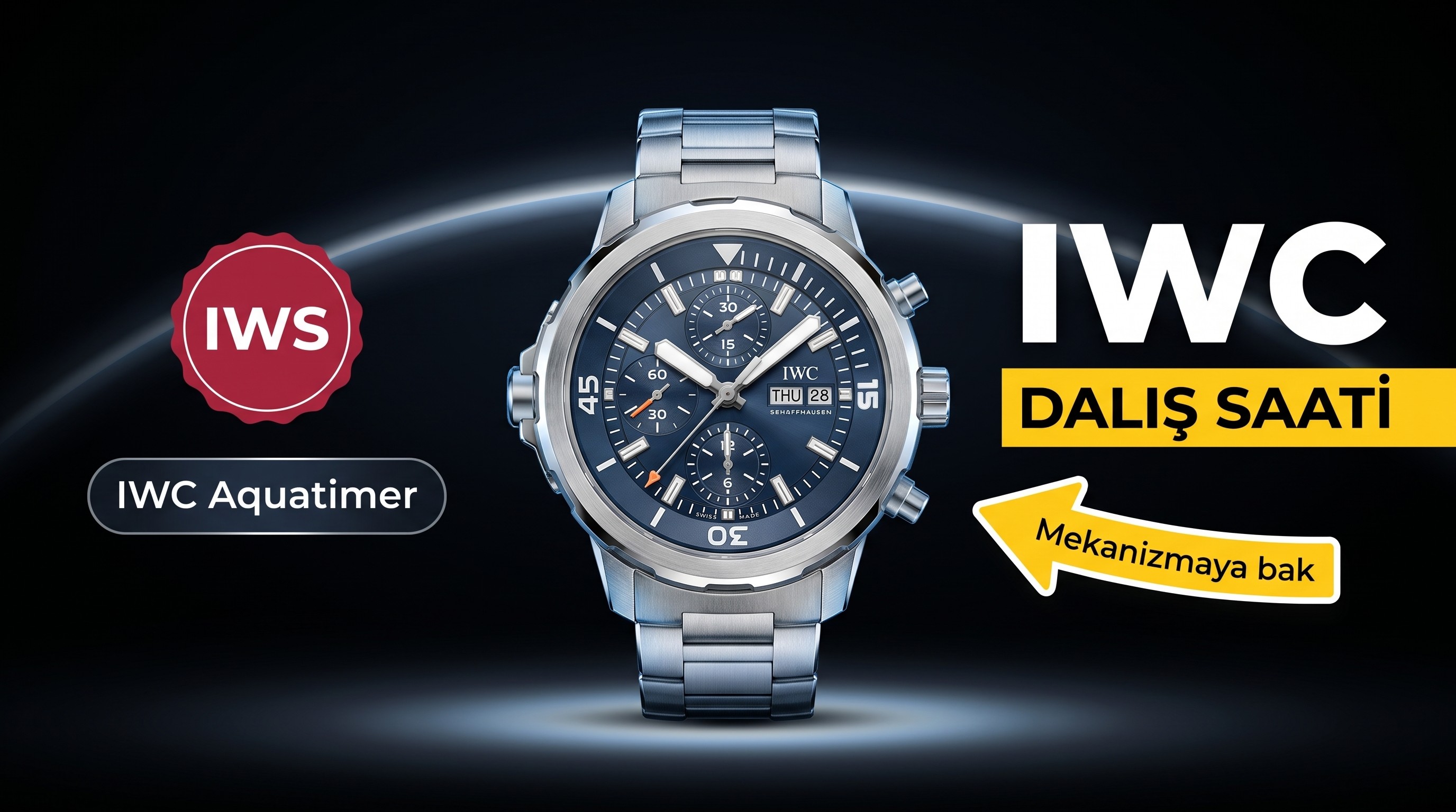 IWS Factory IWC Aquatimer IW376805 "Jacques-Yves Cousteau Keşif Seferi" Özel Seri Kol Saati