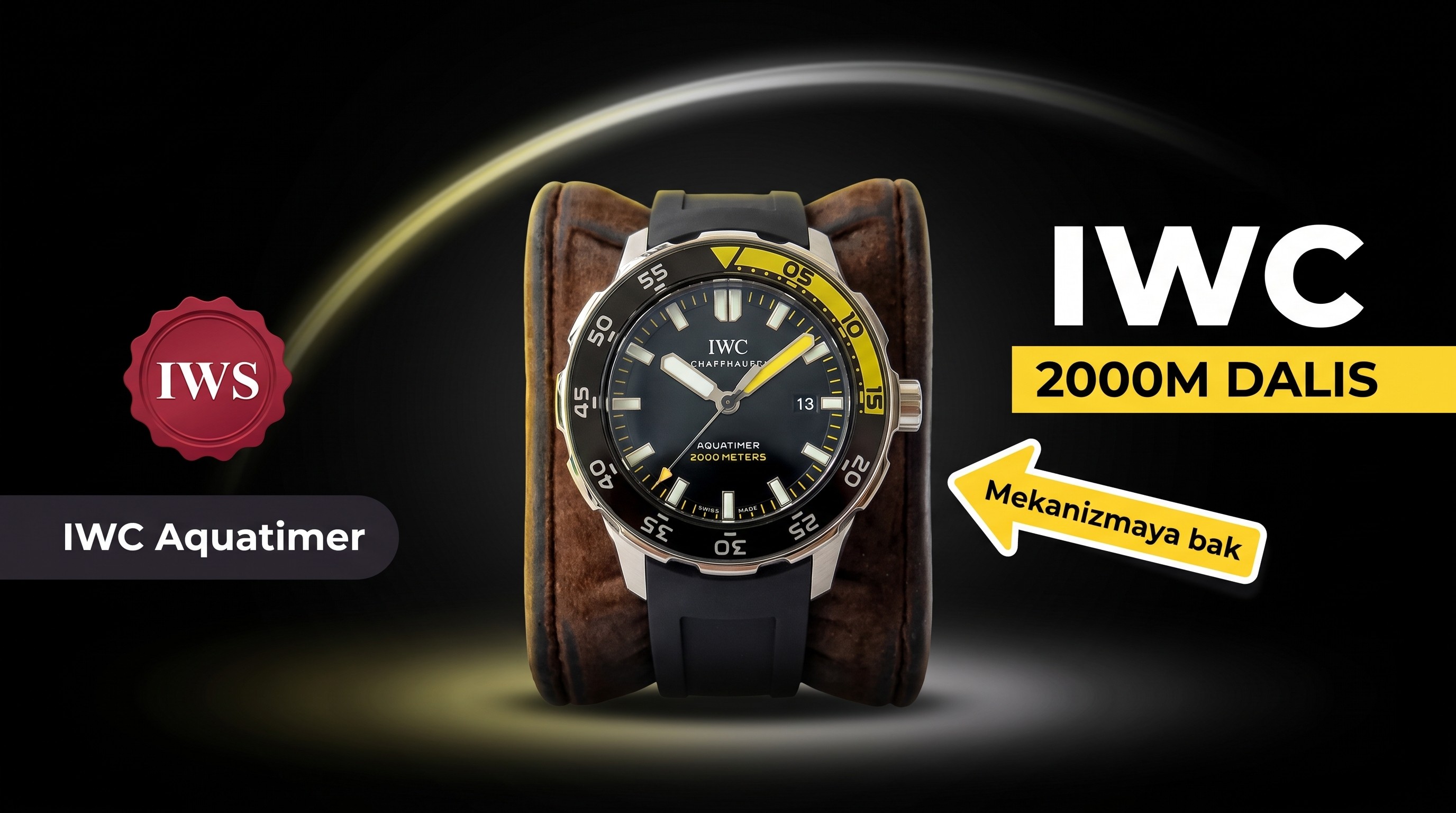 IWS Factory Replica IWC Aquatimer 2000, Asia ETA 2892 Mekanizma ve Kauçuk Kayış