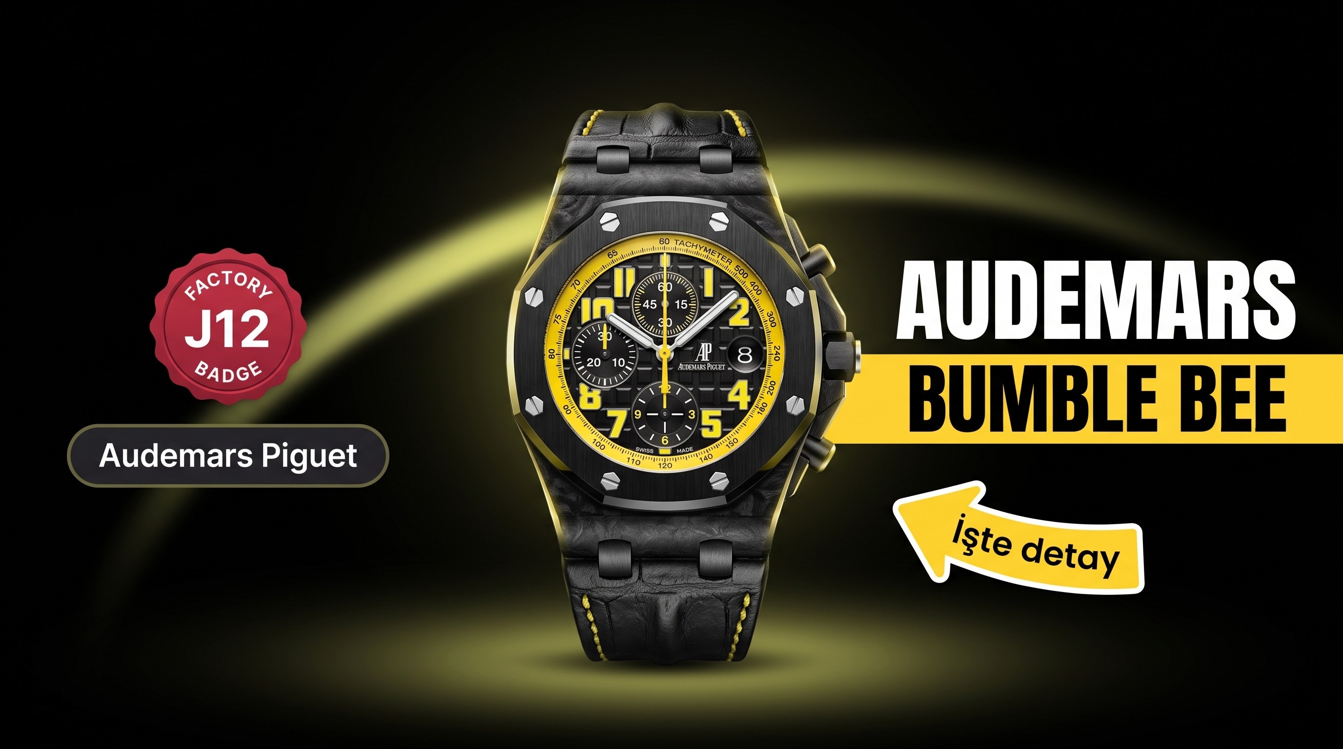 J12 Factory Forged Carbon Replika Audemars Piguet Bumble Bee 26176FO.OO.D101CR.02 İncelemesi