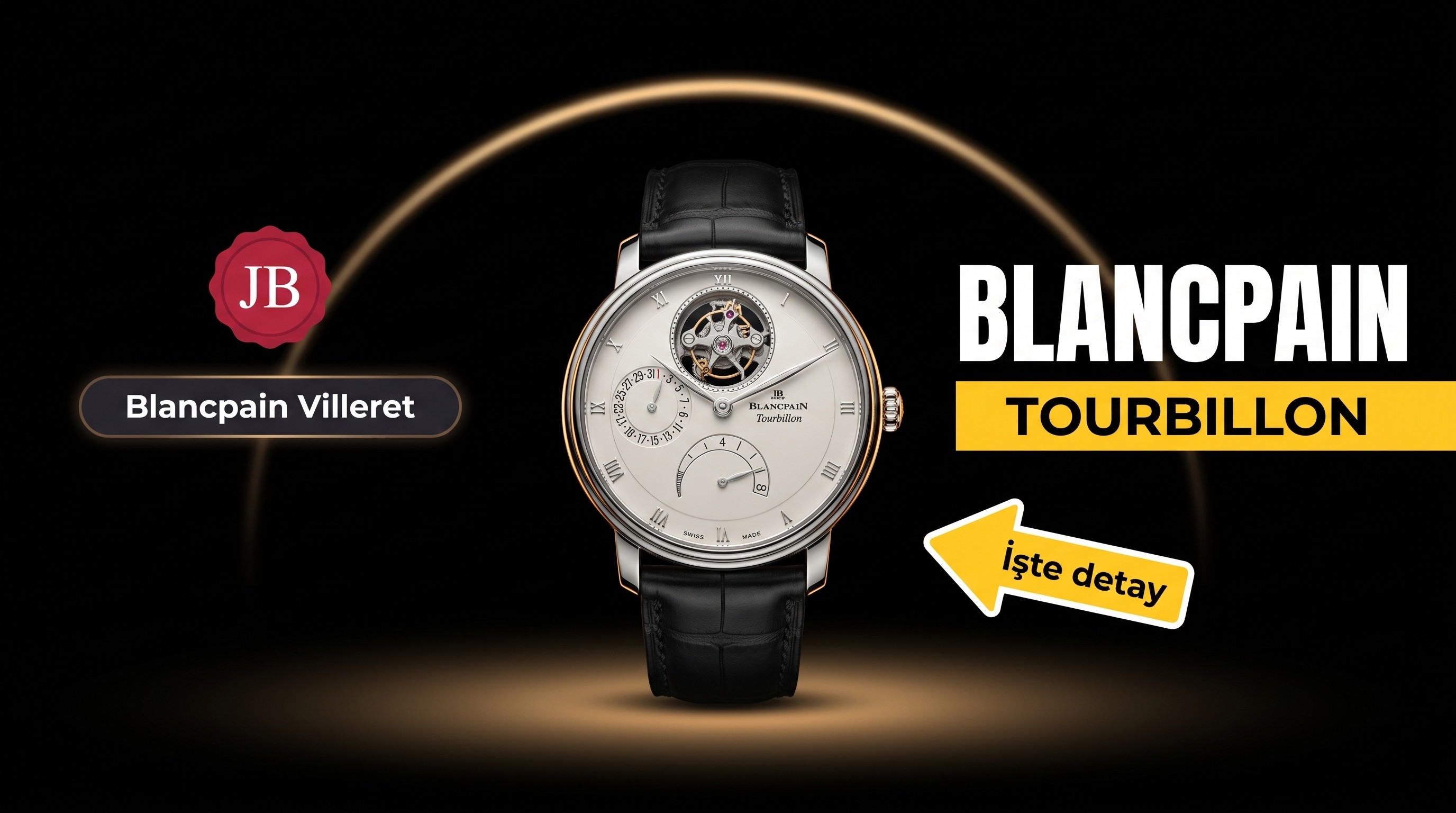 JB Factory Replica Blancpain Villeret 8 Days Tourbillon Saati