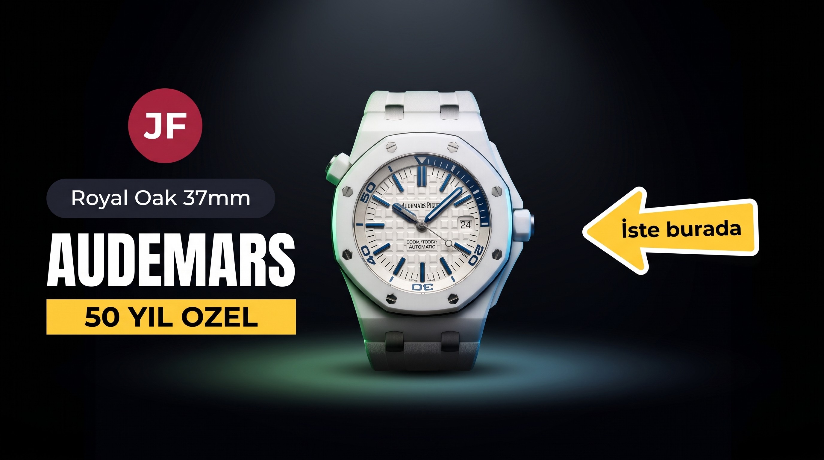 JF Factory Audemars Piguet AP 50. Yıl Özel Serisi Kadın Royal Oak 37 MM Model 15550ST-15451ST Kol Saati