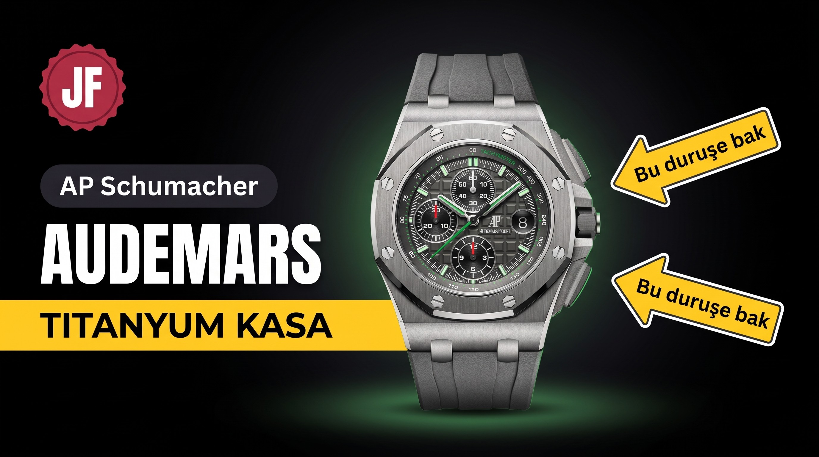 JF Factory Audemars Piguet Schumacher V8 Versiyon Titanyum Kronograf Saat İncelemesi
