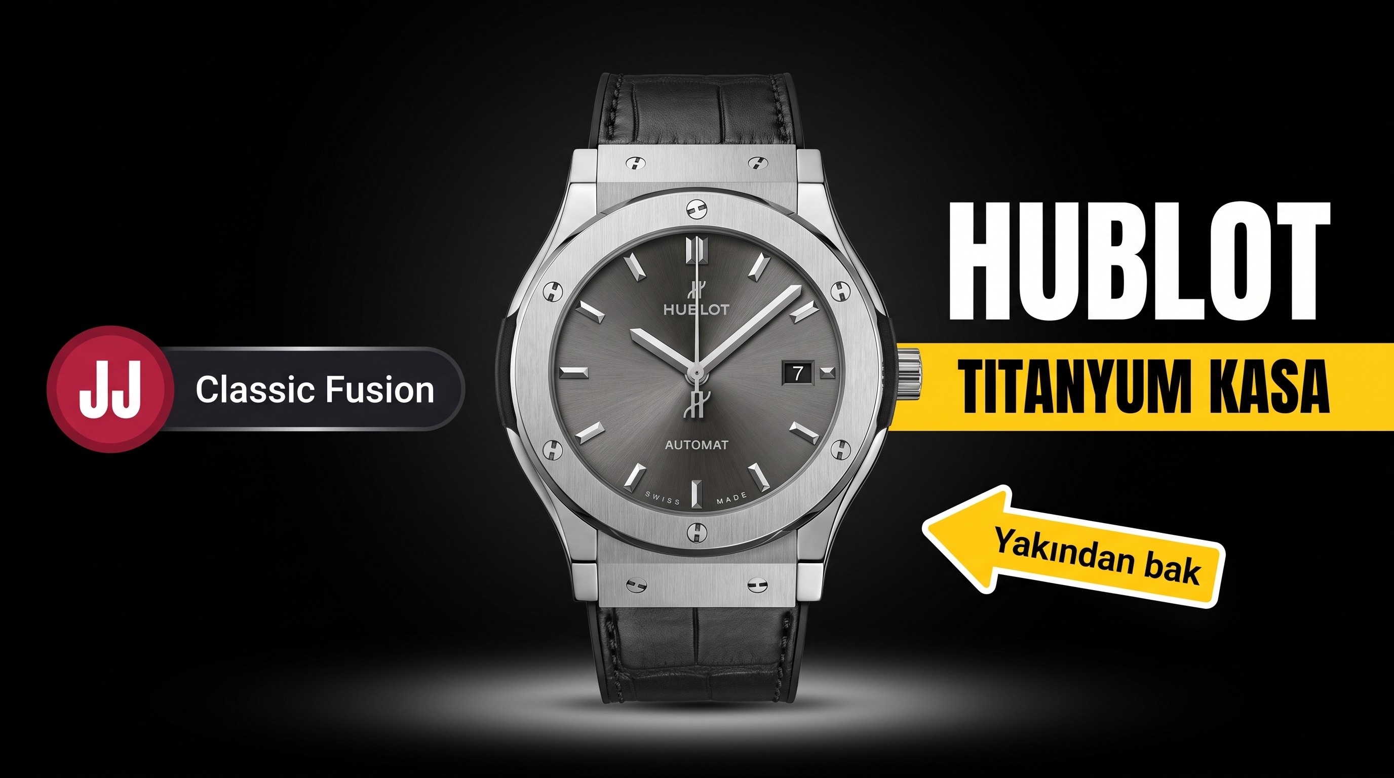 JJ Factory Replika Hublot Classic Fusion 511.NX.7070.LR Titanyum Saat, Clone HUB1112 Mekanizmalı