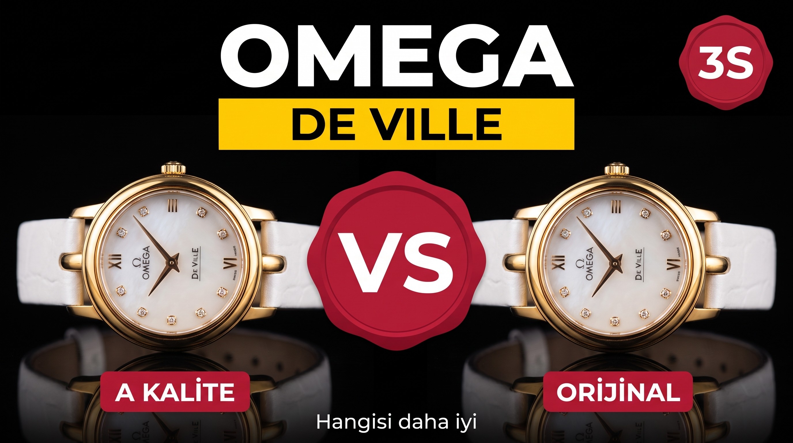 Karşılaştırmalı inceleme: 3S Factory OMEGA De Ville Serisi 424.13.27.60.55.001 Kol Saati (Dewdrop)