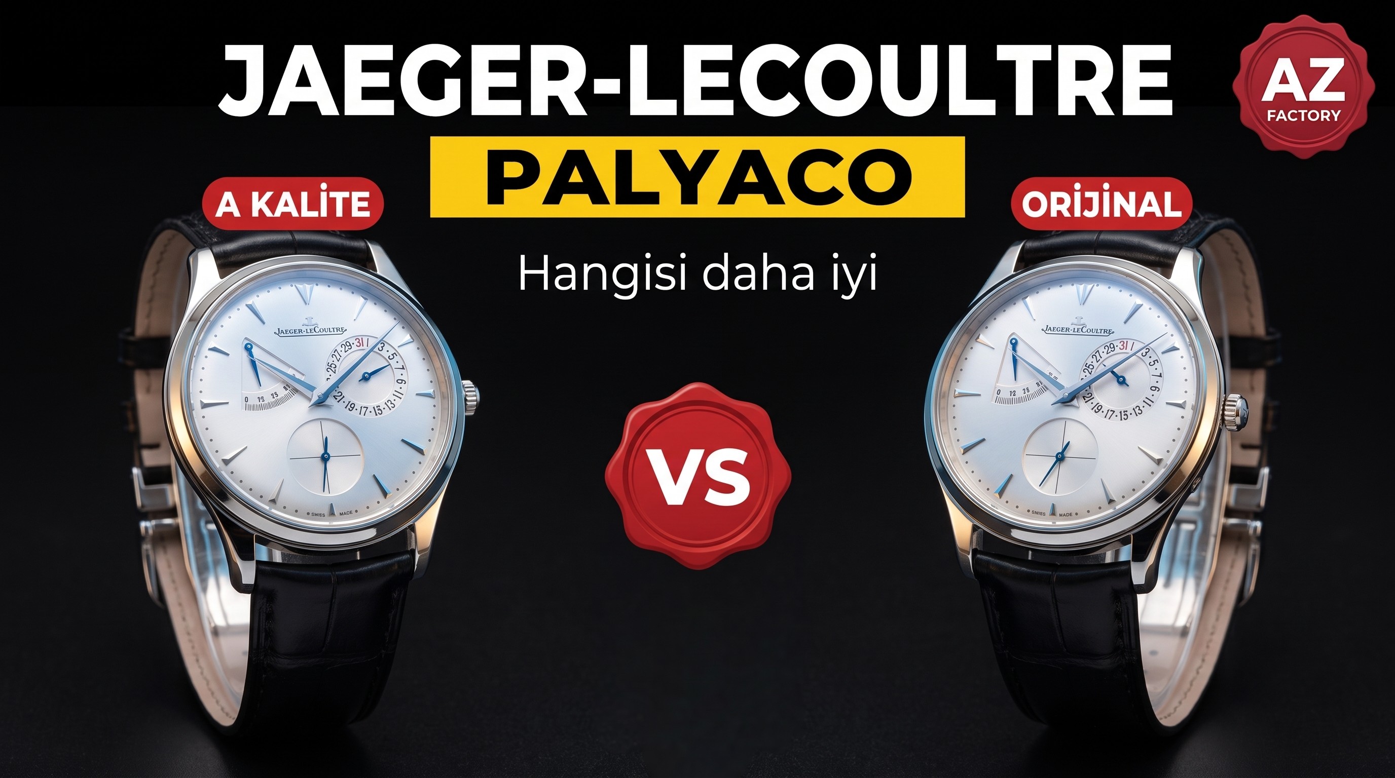 Karşılaştırmalı inceleme: AZ Factory JL Jaeger-LeCoultre Master serisi 1378420 kol saati (Palyaço)