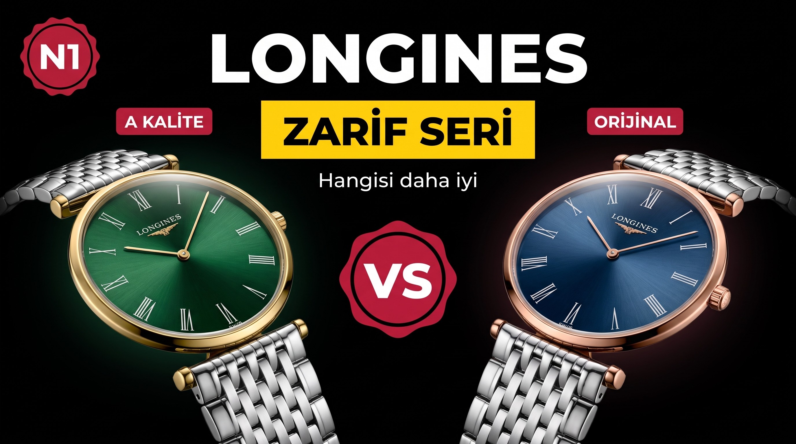 Karşılaştırmalı inceleme: N1 Factory Longines Jiazan zarif seri kol saati