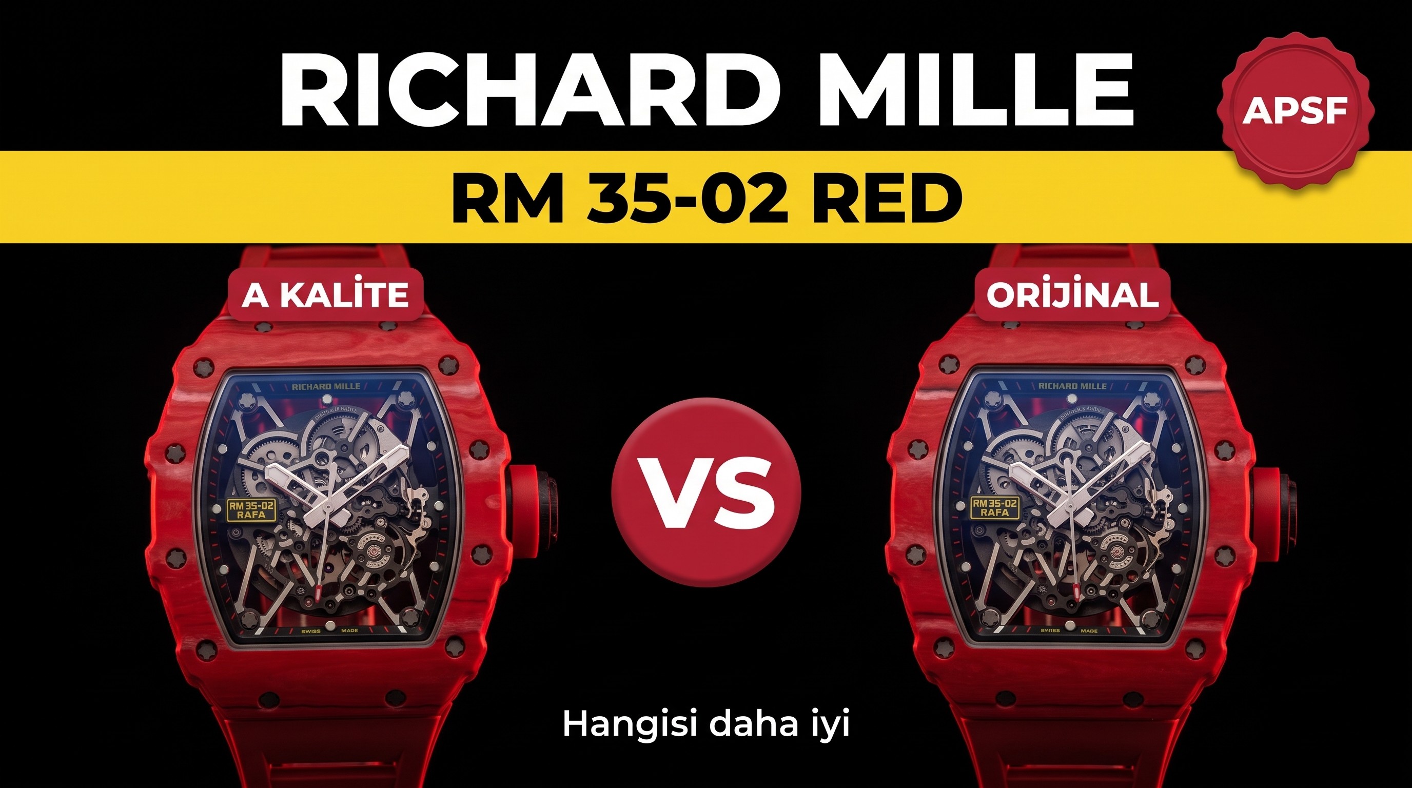Karşılaştırmalı İnceleme: Richard Mille RM35-02 RM3502 Red NTPT APSF