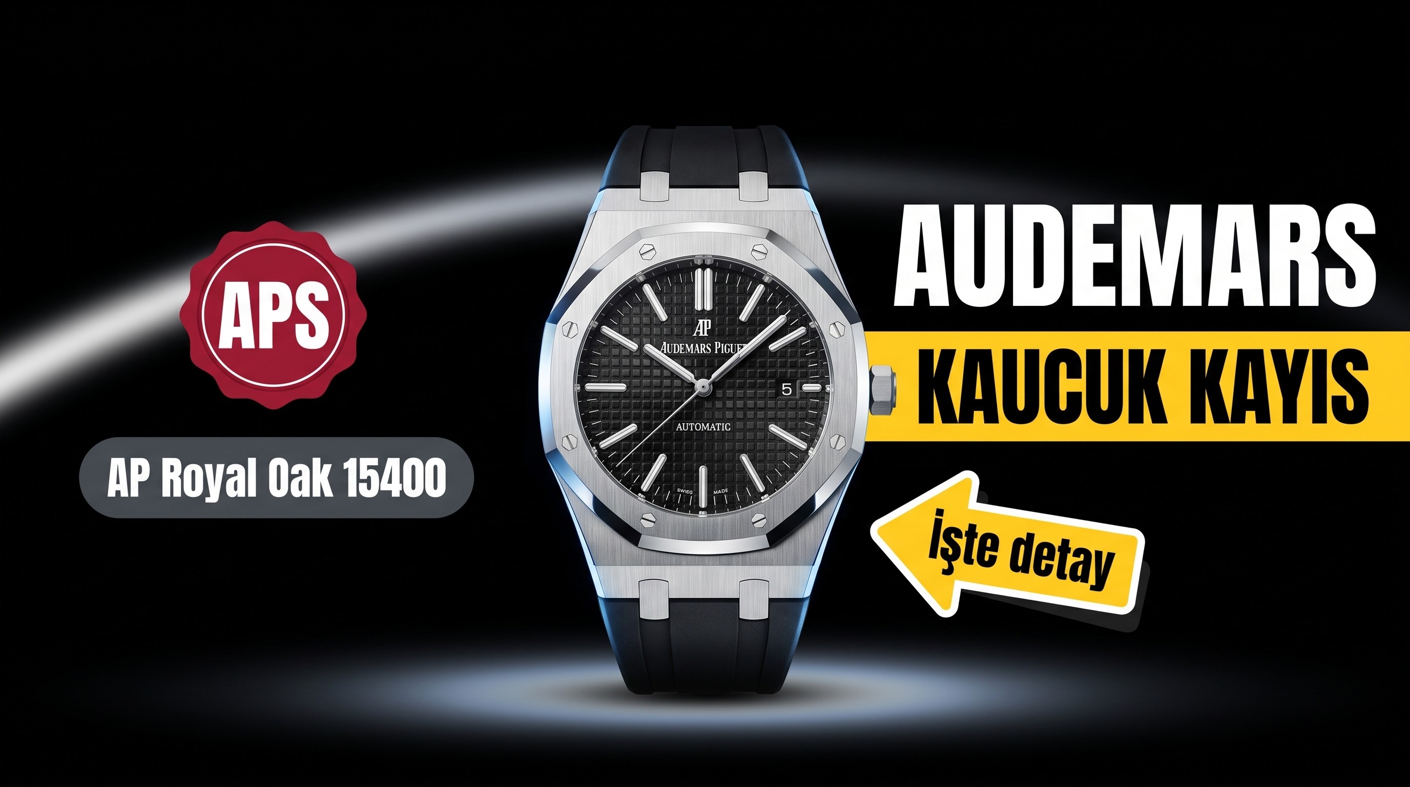 Kauçuk kayışlı APS Factory Audemars Piguet 15400 entegre 3120 mekanizma V3 işçilik incelemesi