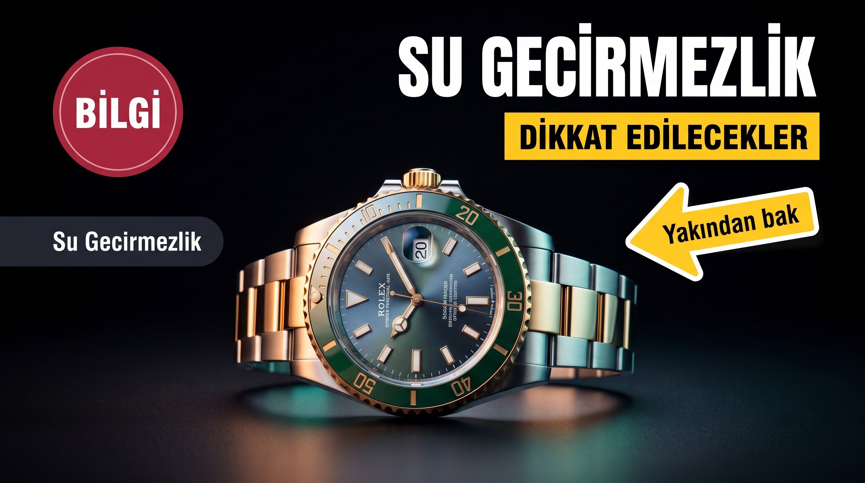 Kol saati (mekanik saat) su geçirmezlik seviyesi...