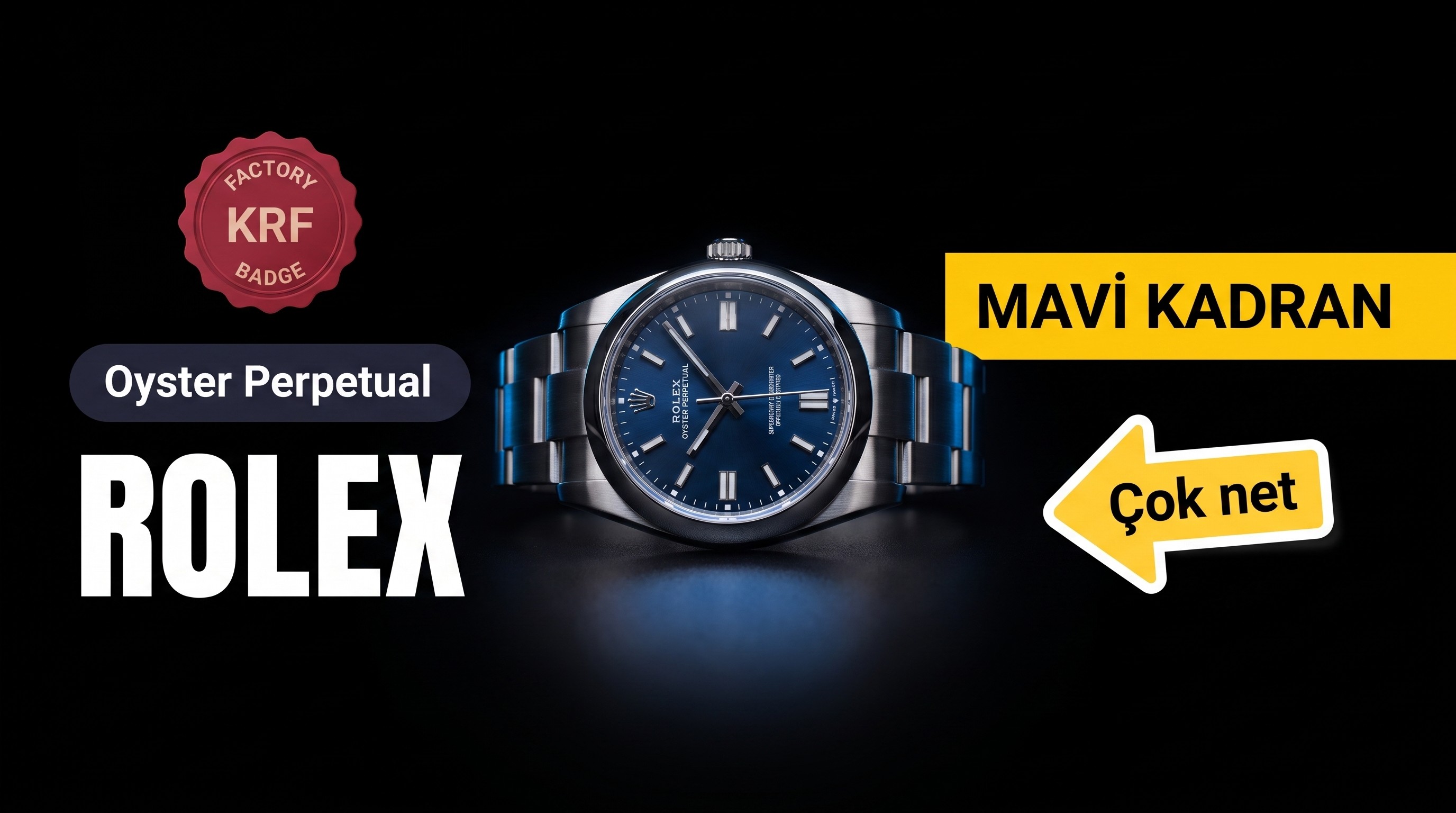 KRF Factory Rolex Oyster Perpetual 126000 mavi kadran uniseks modelin kalitesi nasıl?