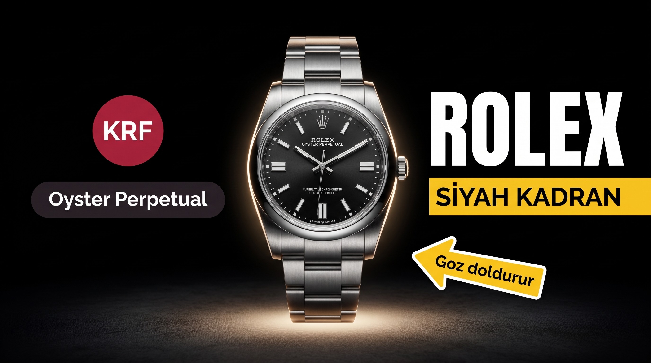 KRF Factory Rolex Oyster Perpetual 126000 siyah kadran 36 mm nereden alınır?