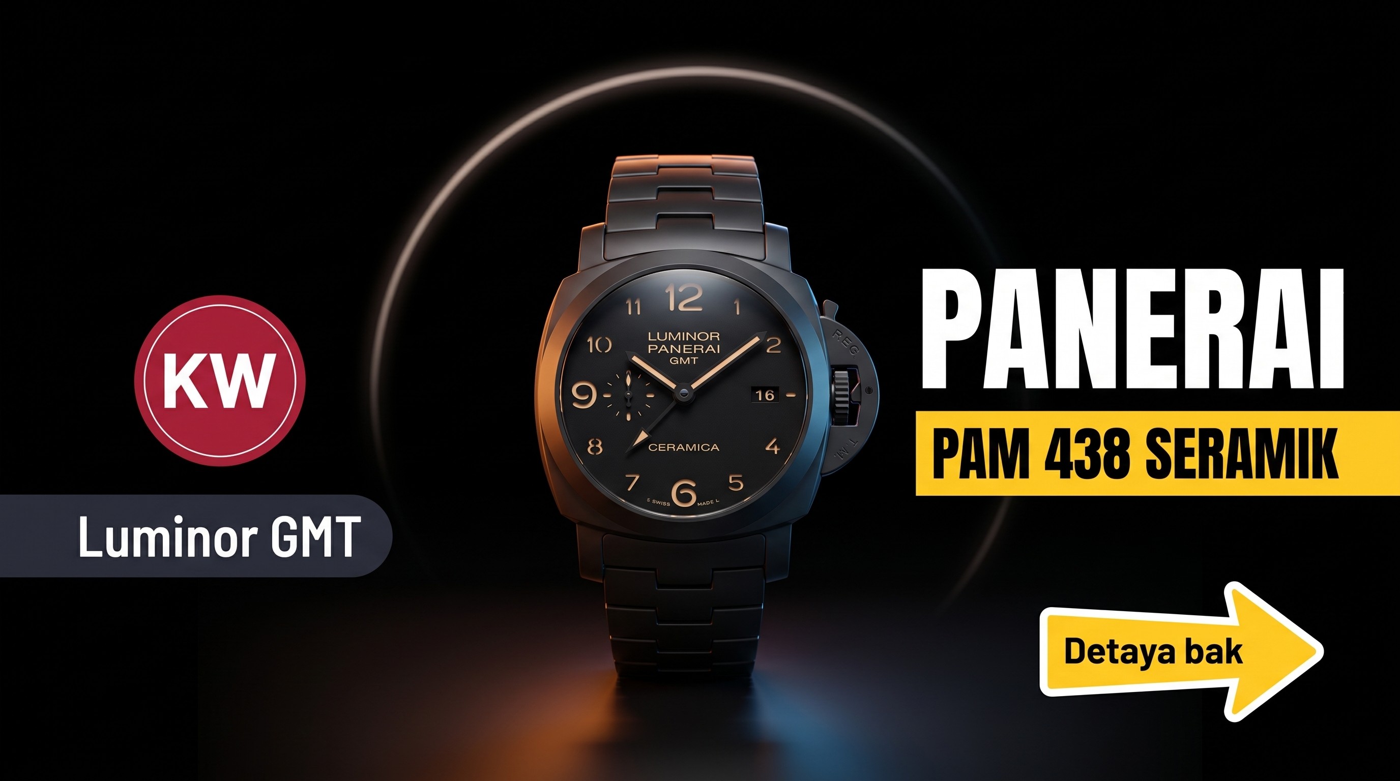KW Factory En İyi Replika Panerai Luminor GMT Ceramica PAM 438 İncelemesi