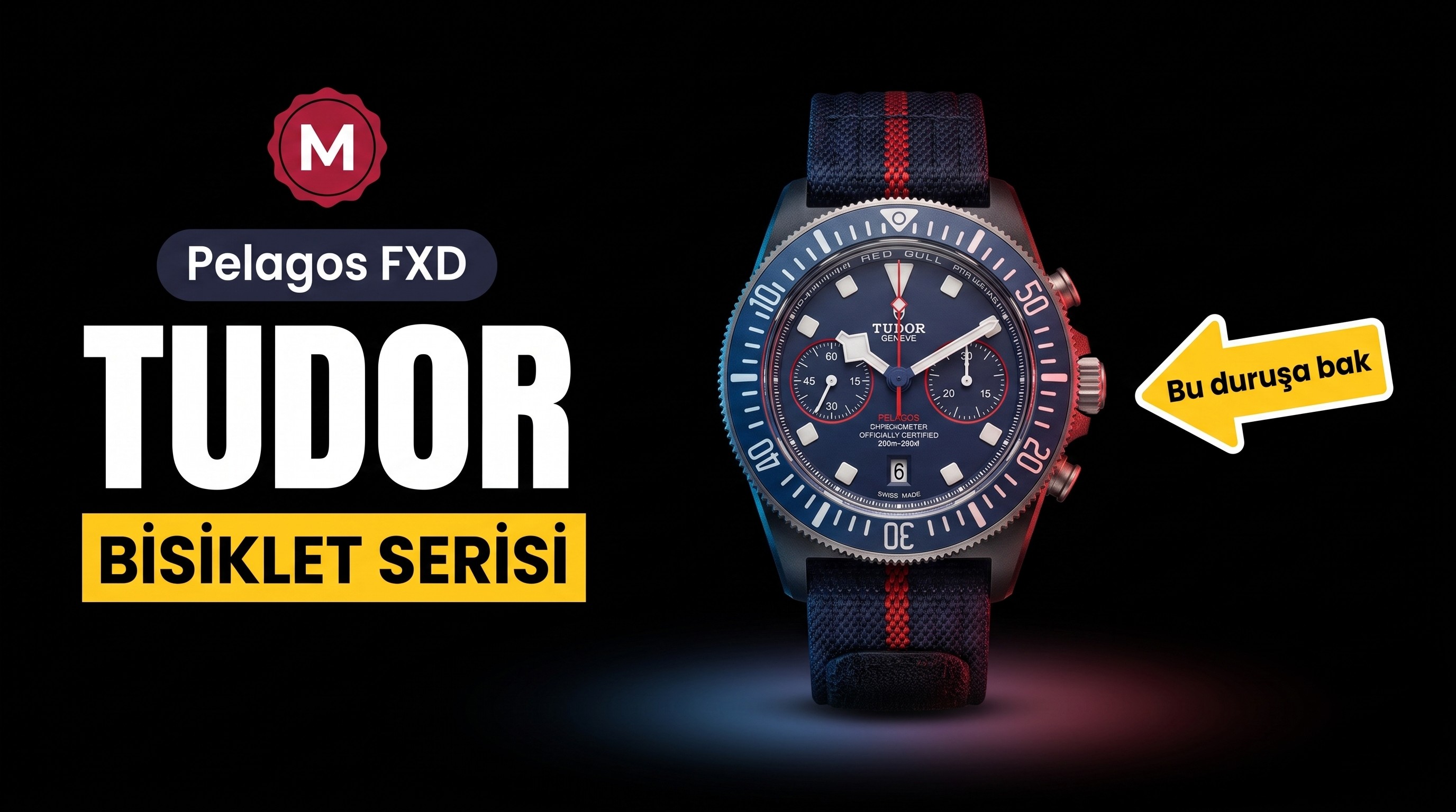 M+ fabrikasının Tudor Pelagos FXD profesyonel bisiklet versiyonu kronograf saatinin detay işçiliği nasıl?