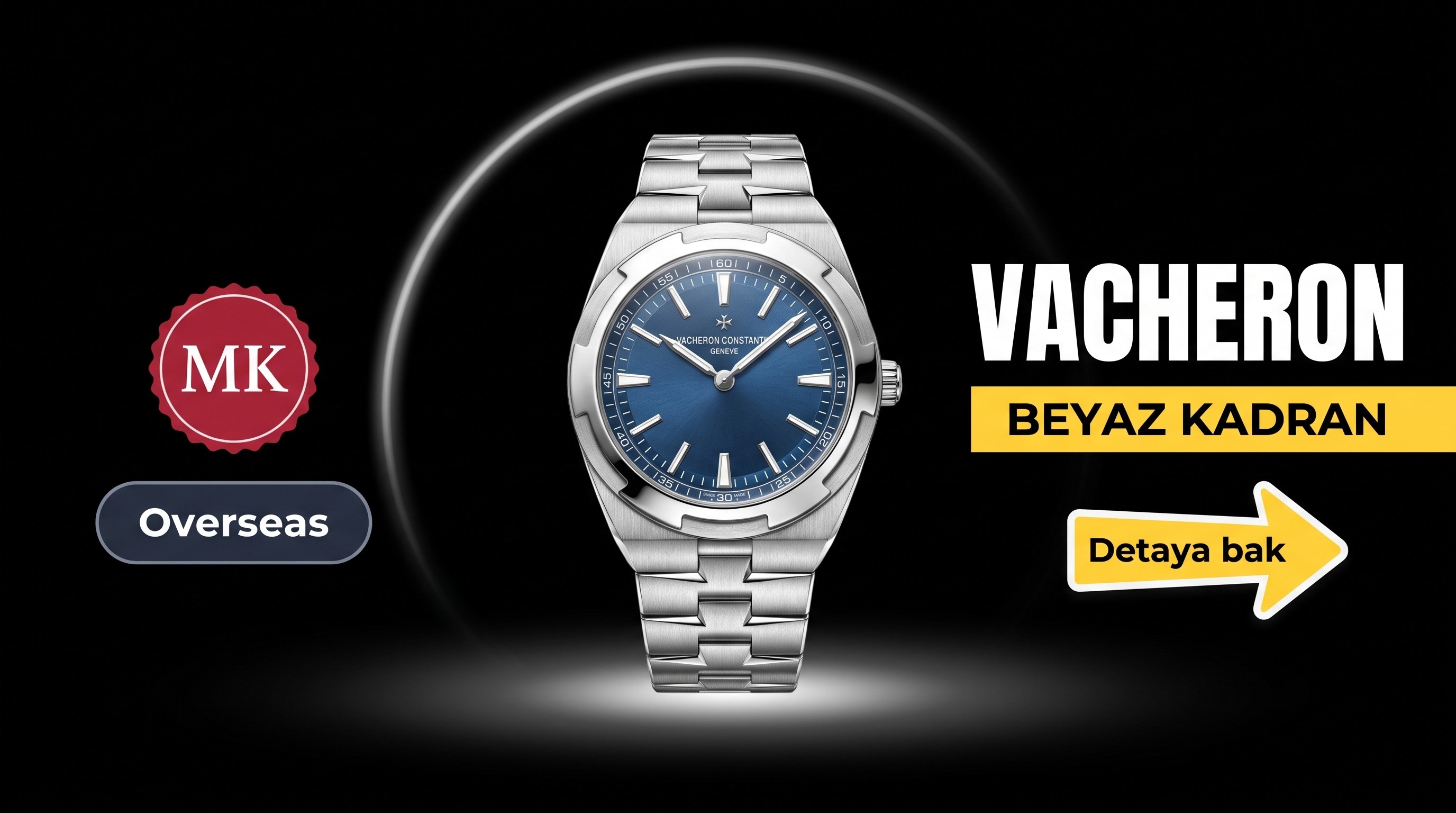 MK Factory Vacheron Constantin Overseas V3 Yükseltilmiş Sürüm Çok Fonksiyonlu Kol Saati (Beyaz Kadran)