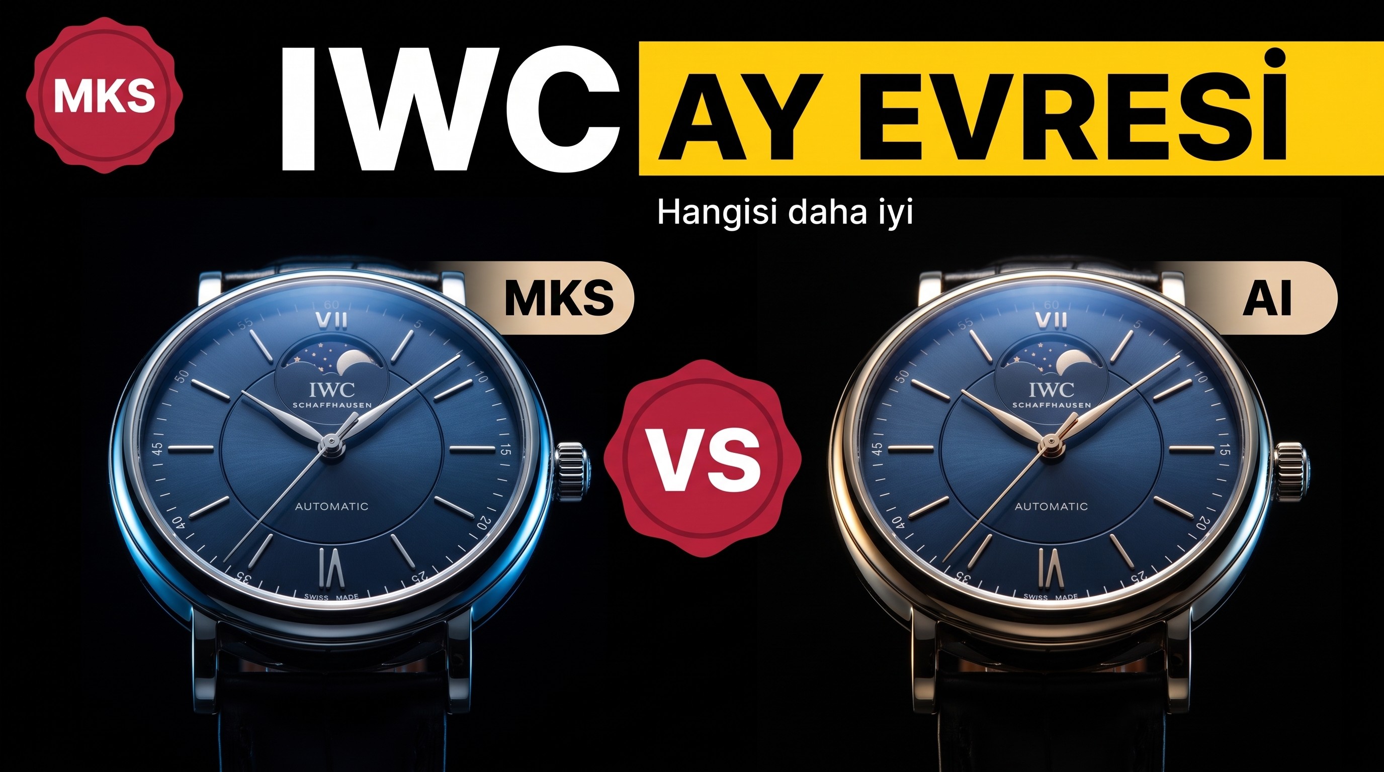 MKS Factory IWC Portofino Ay Evresi Karşılaştırması AI Factory - Gerçek Ay Tanrısı Kim?