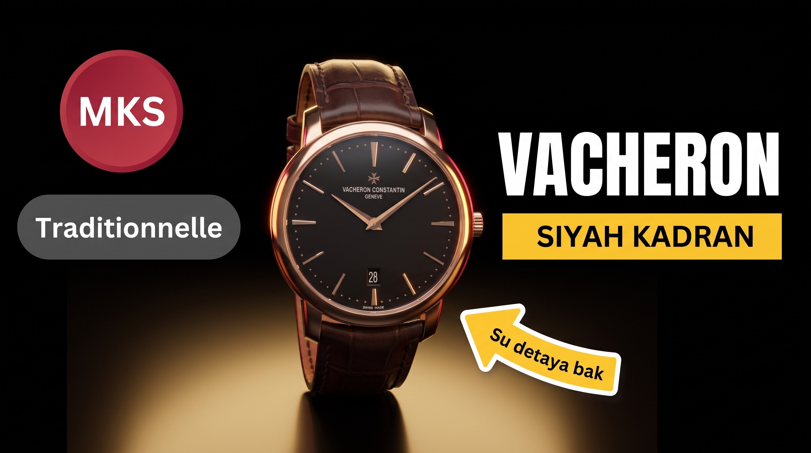 MKS Factory Vacheron Constantin Traditionnelle Serisi 85180V2 Yükseltilmiş Sürüm Siyah-Altın Saat İncelemesi