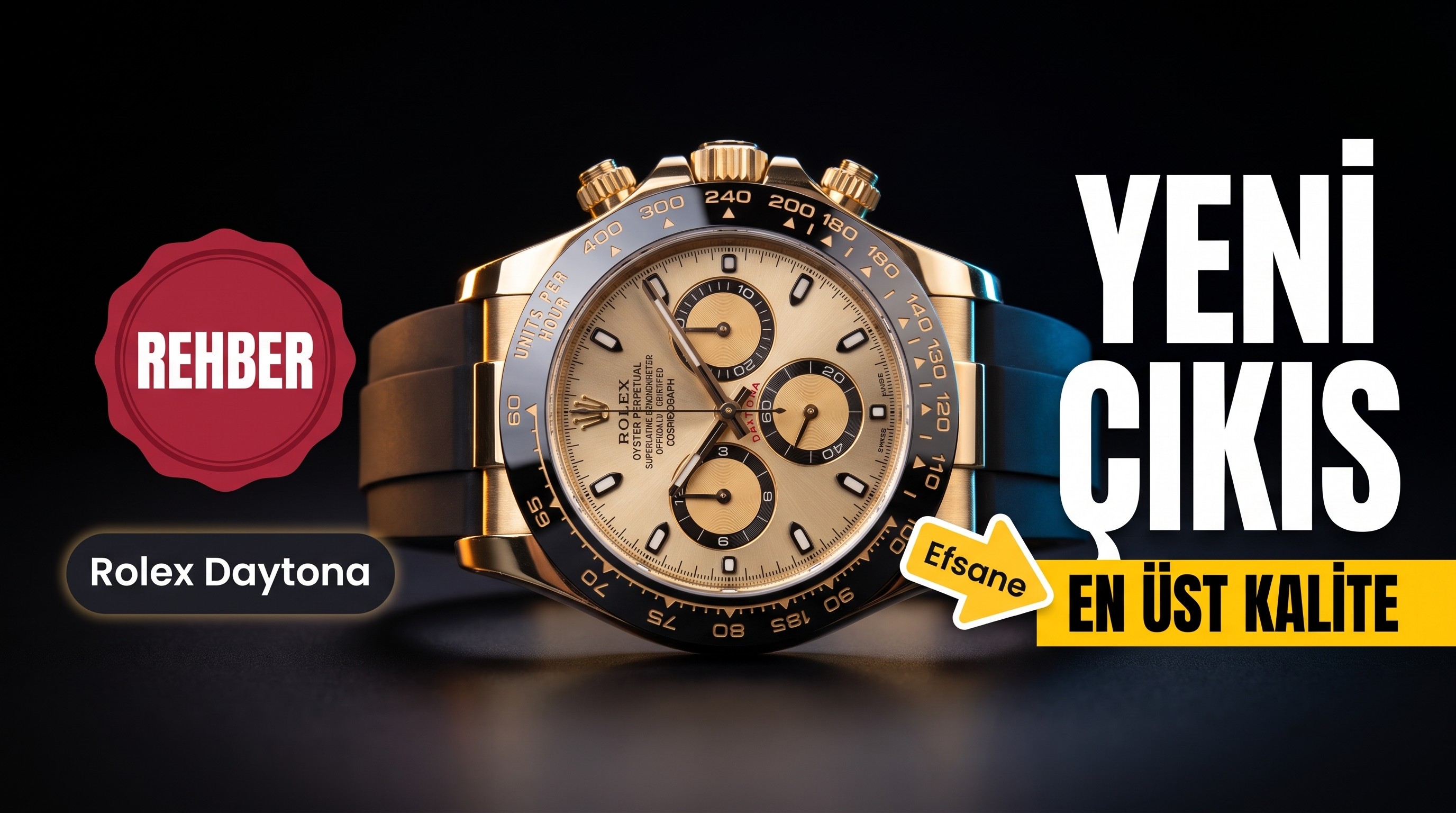 Rolex Daytona Cosmograph Dandong 4130 Entegre Kronograf