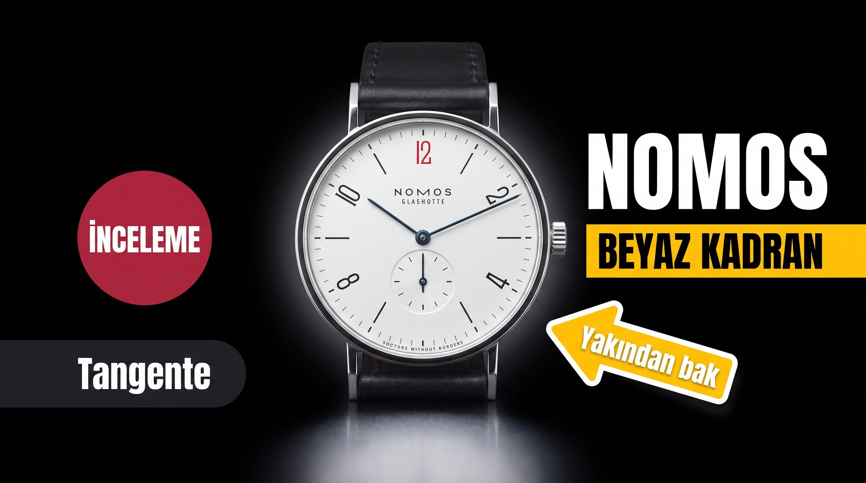 Nomos Tangente Replika Saat Beyaz Kadran Siyah Deri Kayış