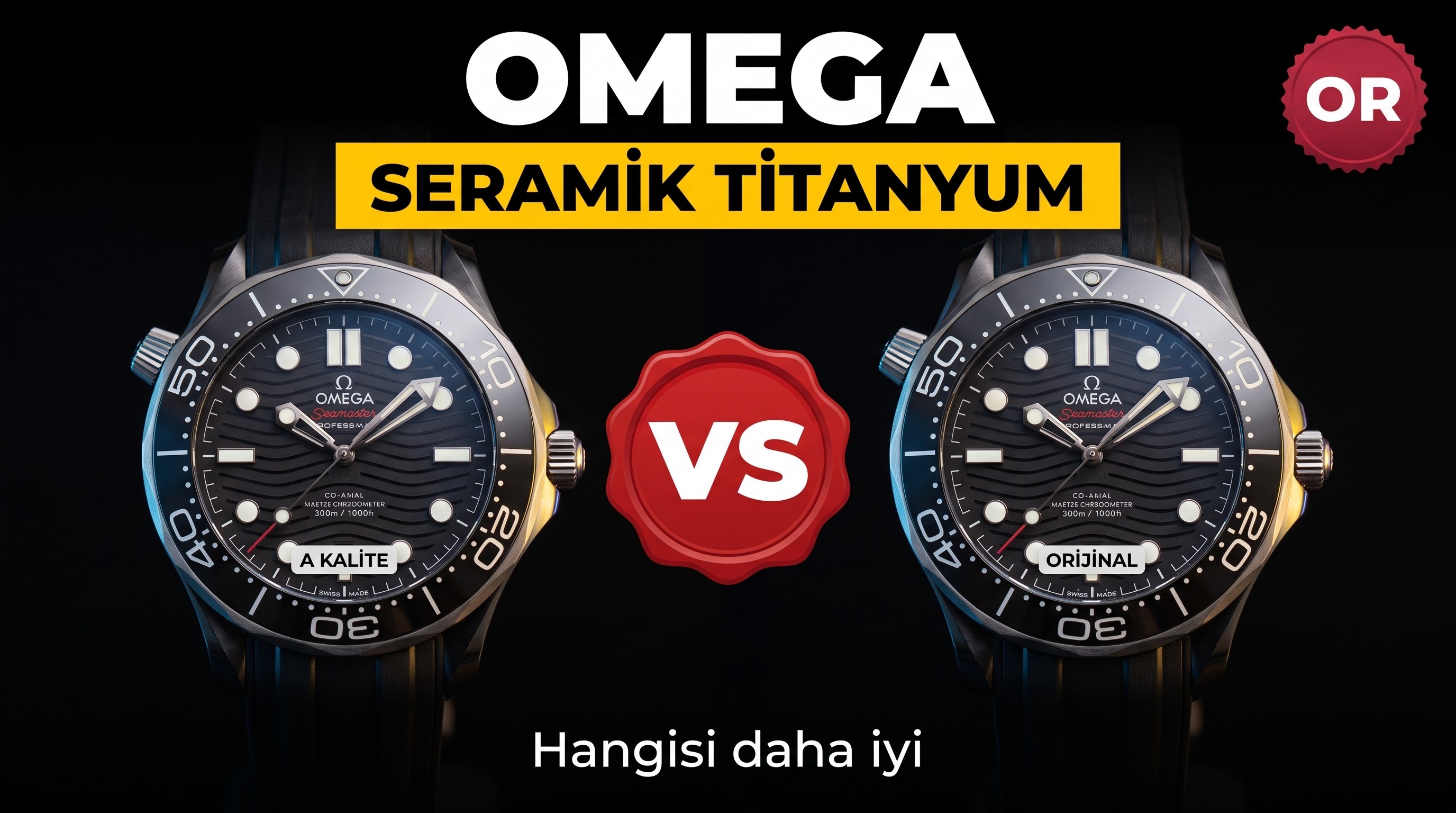 OR Factory Omega Seramik Titanyum Seamaster 300, gerçeğinden ayırt edilemez mi?