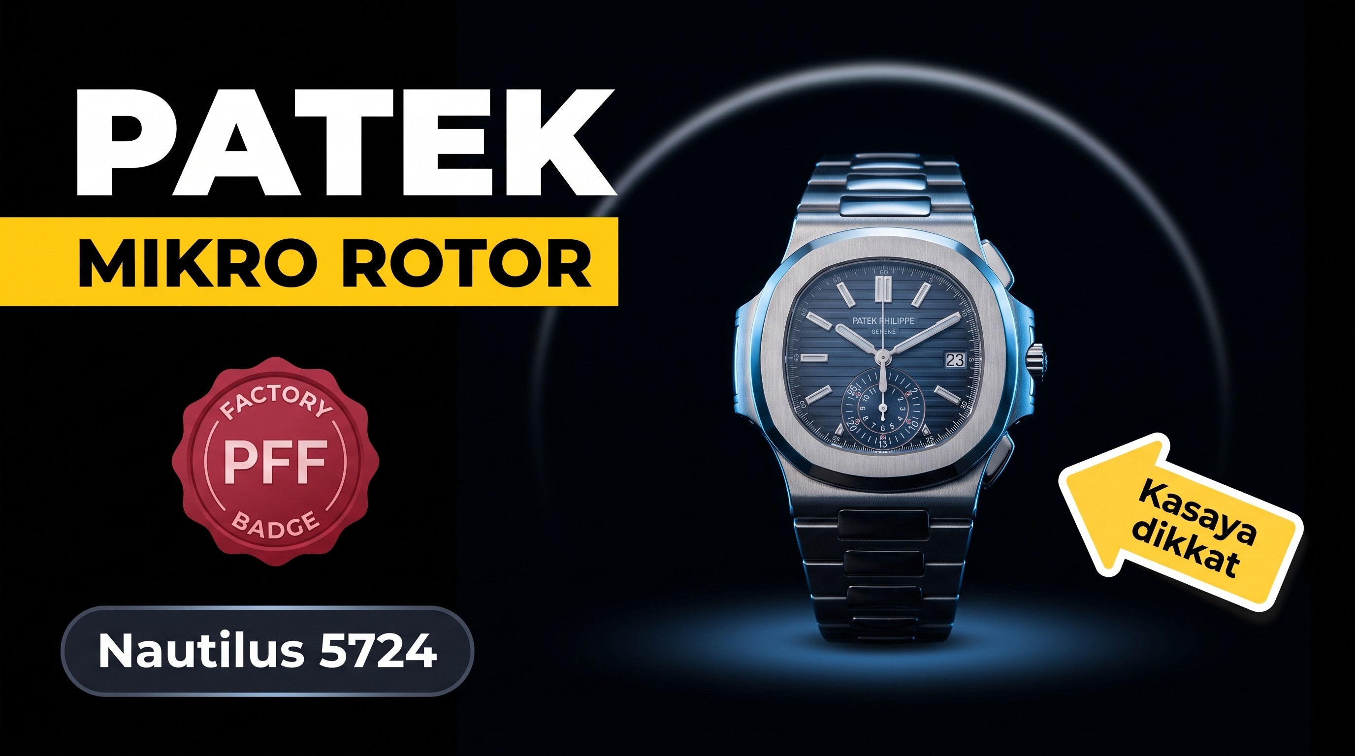 PFF Factory Patek Philippe Nautilus 5724 (Patron) V5 yükseltilmiş ultra ince sürüm mikro rotor kol saati