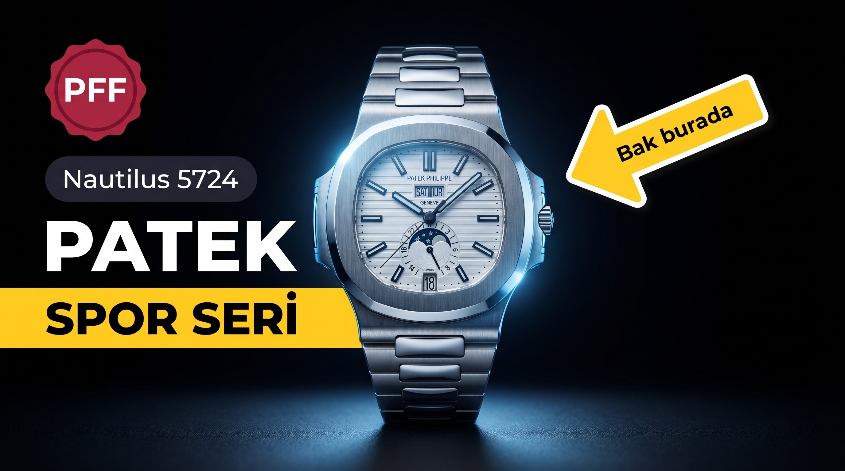PFF Factory Patek Philippe Nautilus (spor serisi) 5724 (Patron) V5 ultra ince güncelleme sürümü mikro rotor kol saati