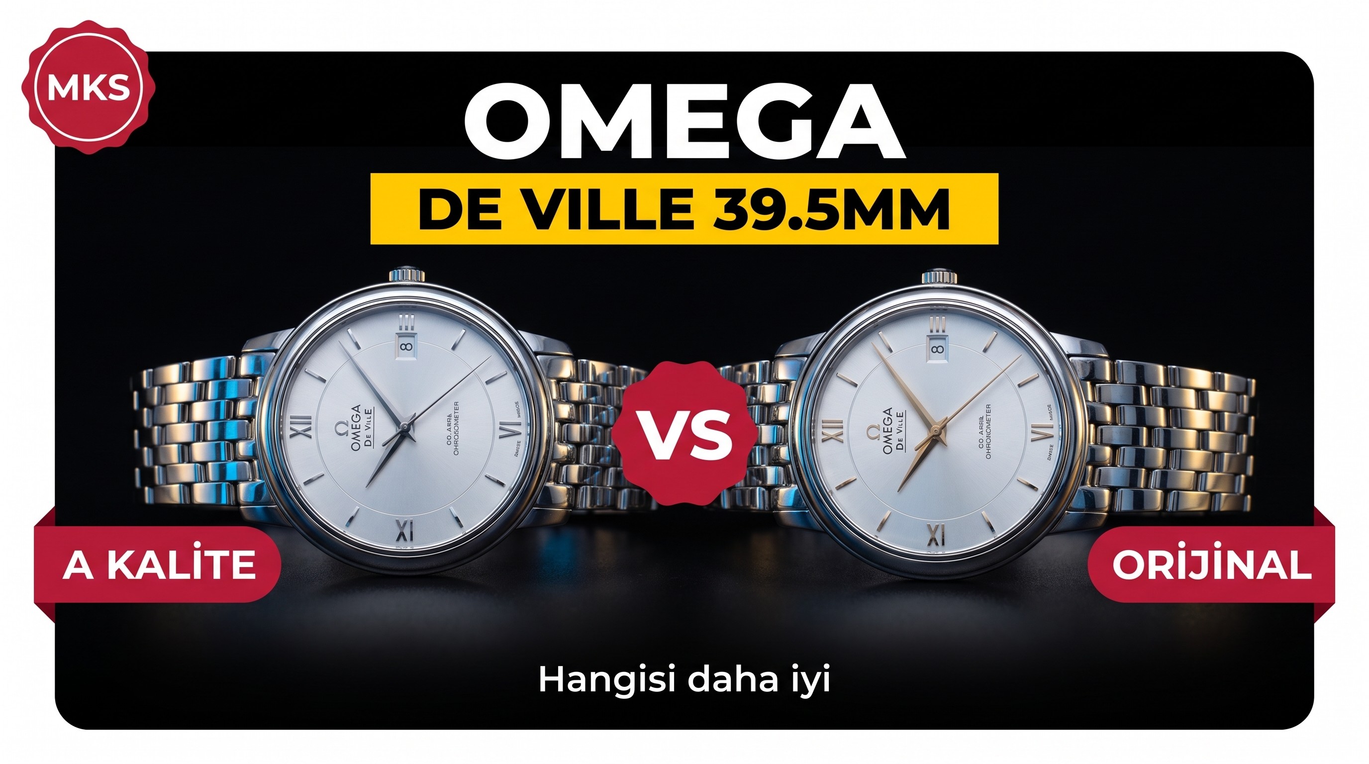 Popüler klasik saat MKS Factory Omega De Ville 39,5 mm orijinal karşılaştırmalı inceleme